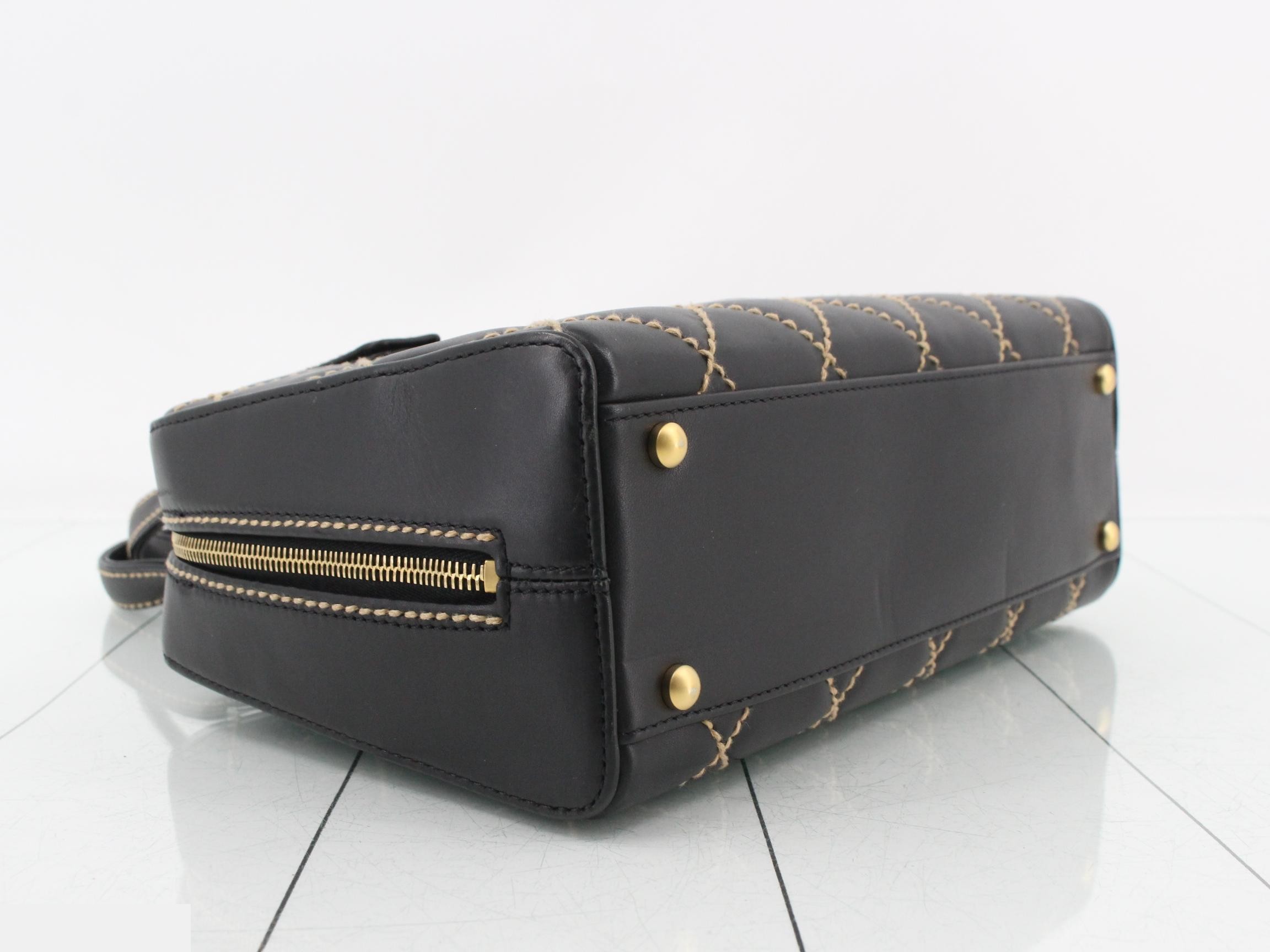Wild Stitch Duffle Bag, Lambskin, Black, 29 x 18 x 10 cm — view 5