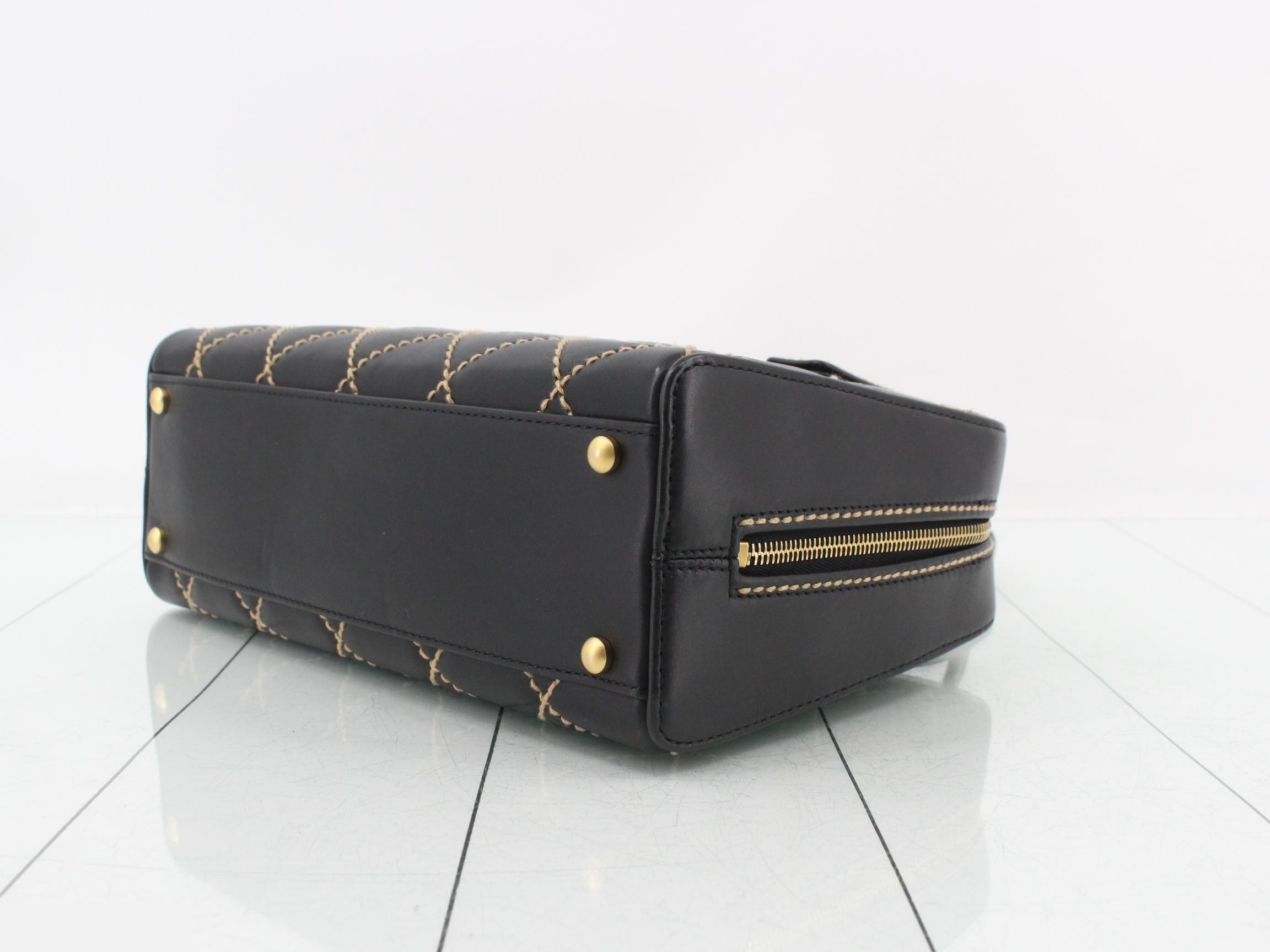 Wild Stitch Duffle Bag, Lambskin, Black, 29 x 18 x 10 cm — view 6