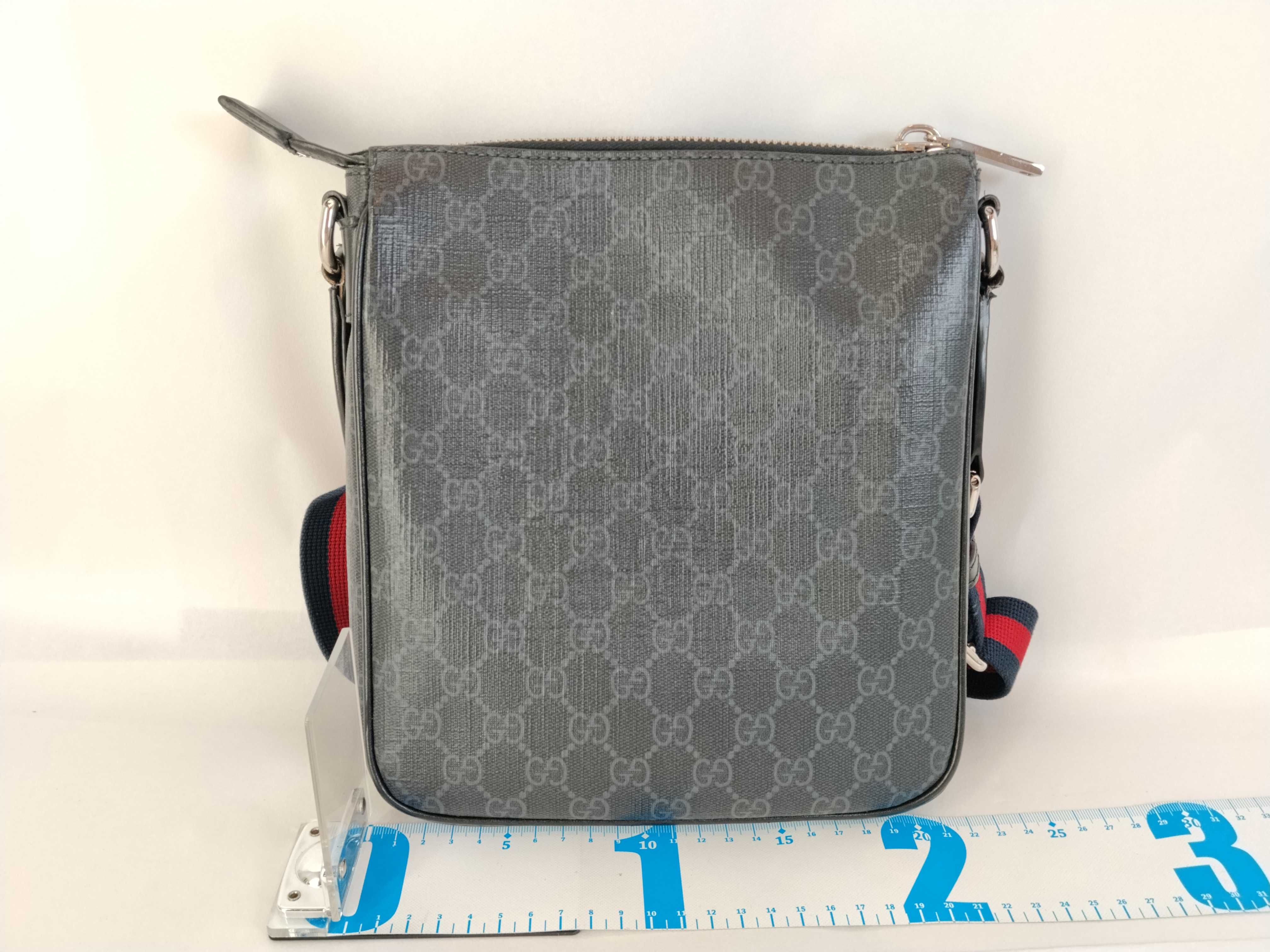 GG Supreme PH- GG Supreme Black Canvas Messenger Bag Shoulder Bag — view 2