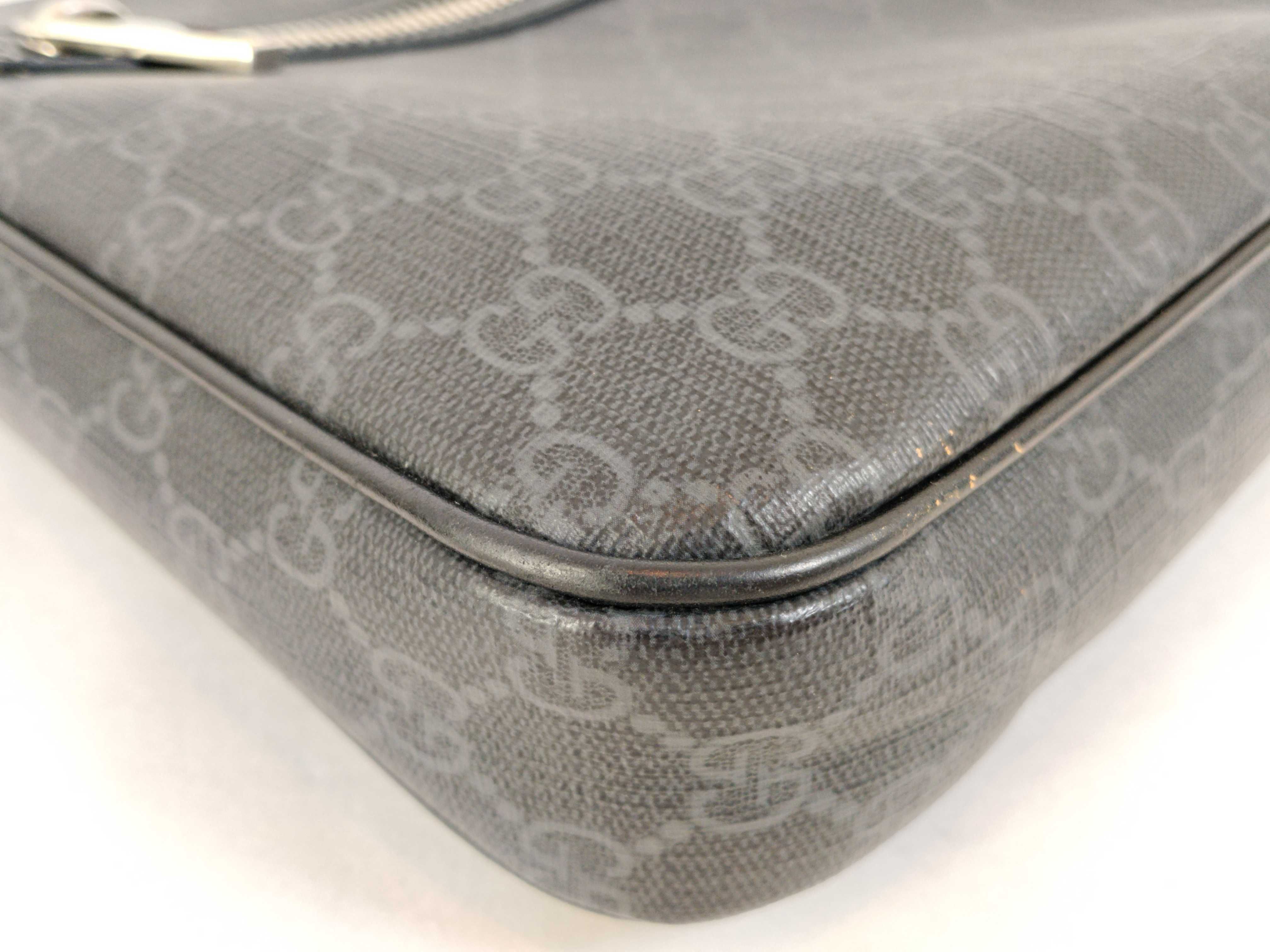GG Supreme PH- GG Supreme Black Canvas Messenger Bag Shoulder Bag — view 6