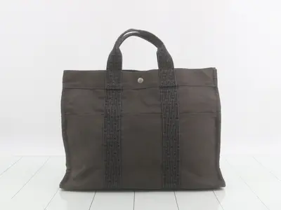 Airline Tote Bag, Black Canvas