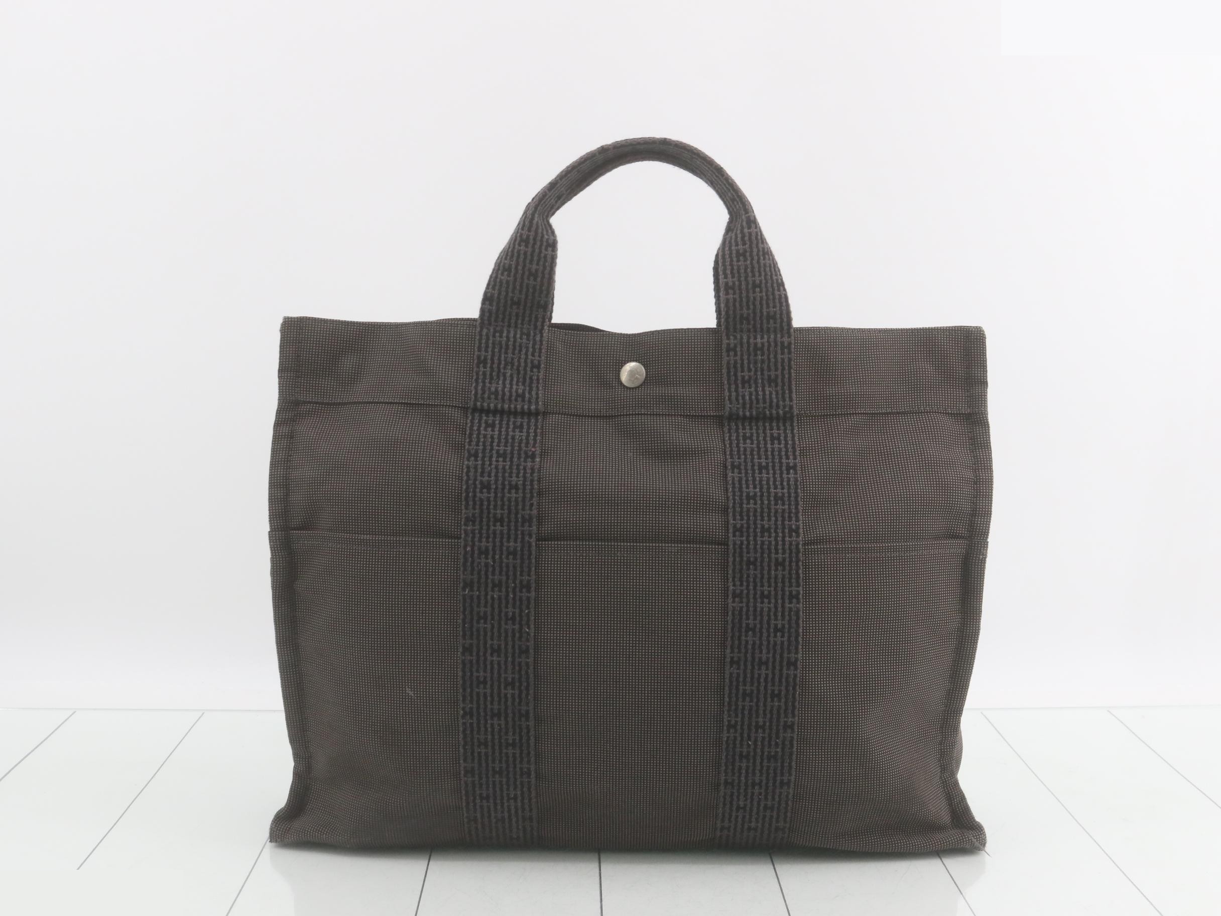 Airline Tote Bag, Black Canvas — view 2