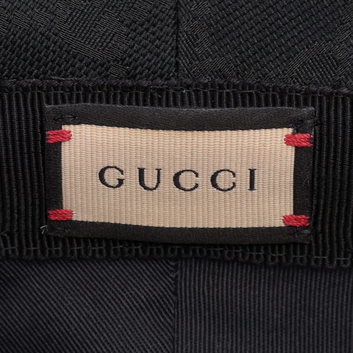 576587 GG Canvas Hat, Size L, Cotton x Polyester x Nylon, Black. Shows signs of wear, — view 5