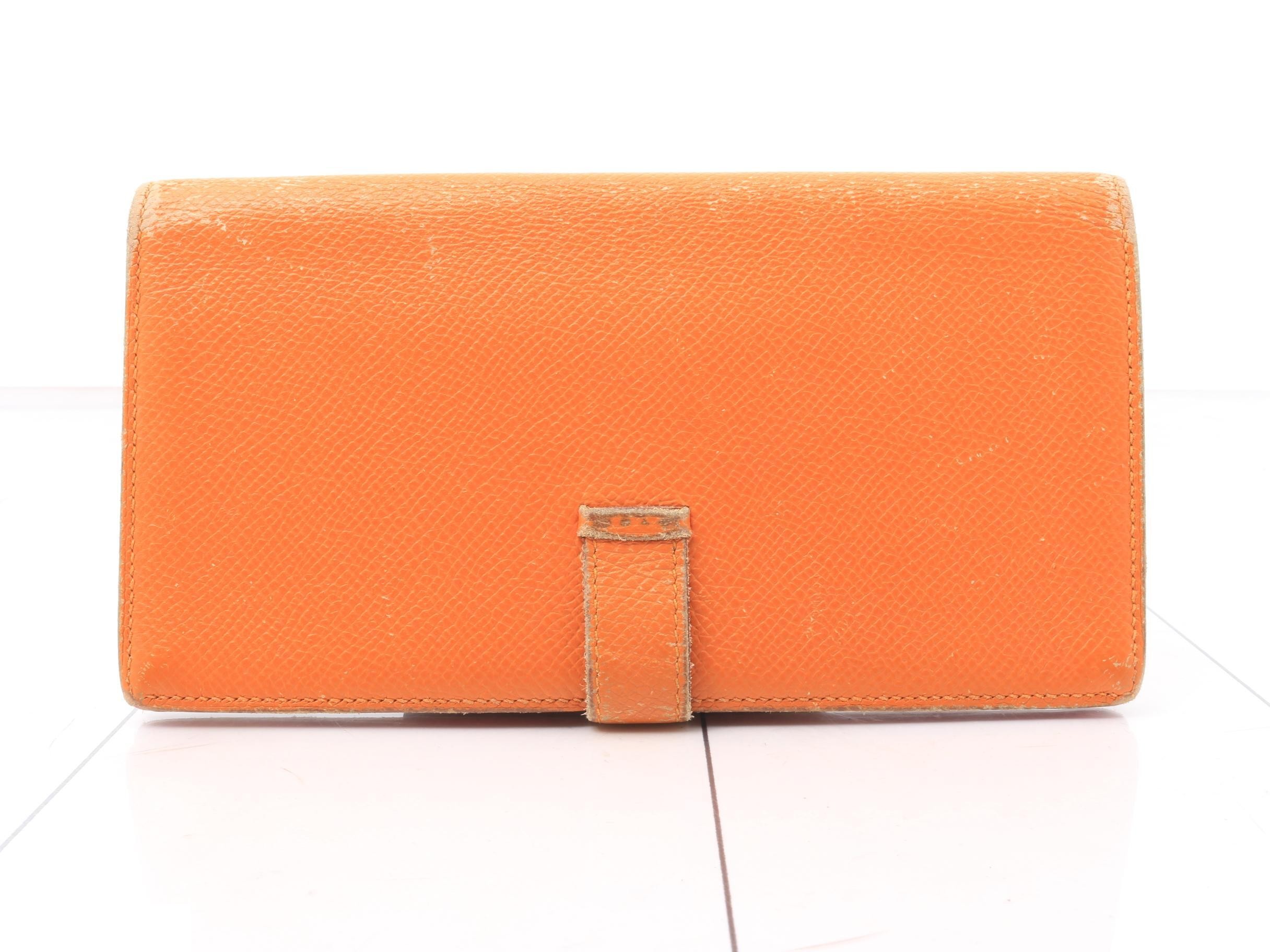 Bearn Soufflet Verso Long Wallet, Epsom Leather, Apricot x Rose Azalea — view 2