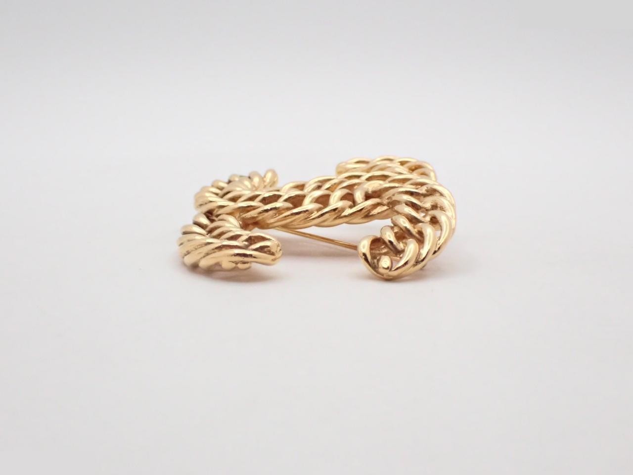brooch, model 1107, chain motif, gold, 7cm wide. — view 3