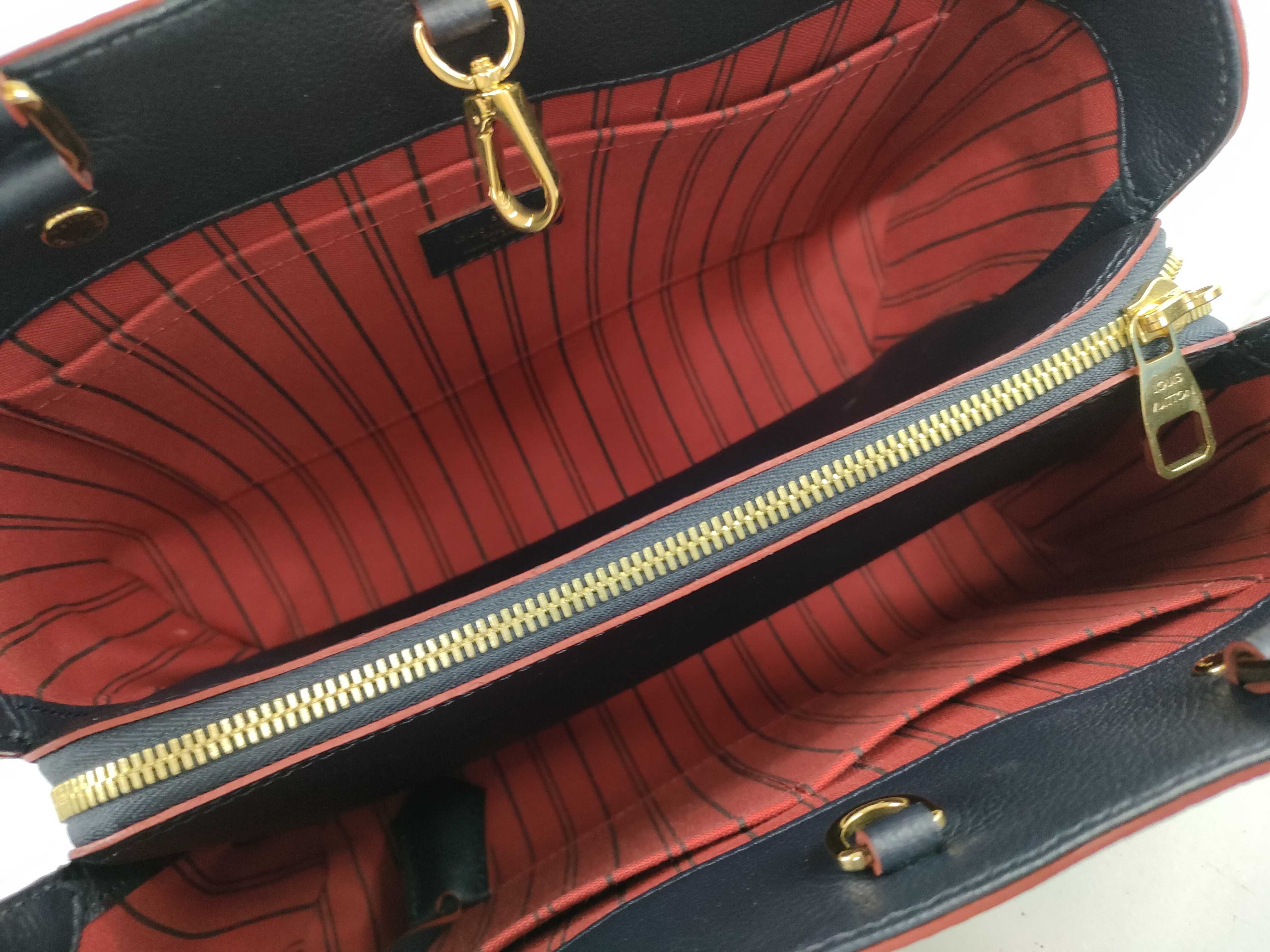 Monogram Empreinte Leather Marine Rouge Montaigne MM Handbag — view 10