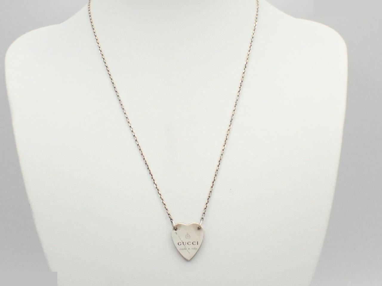 necklace, 925 sterling silver, 8.1g, heart design, chain approximately 46cm. — view 3