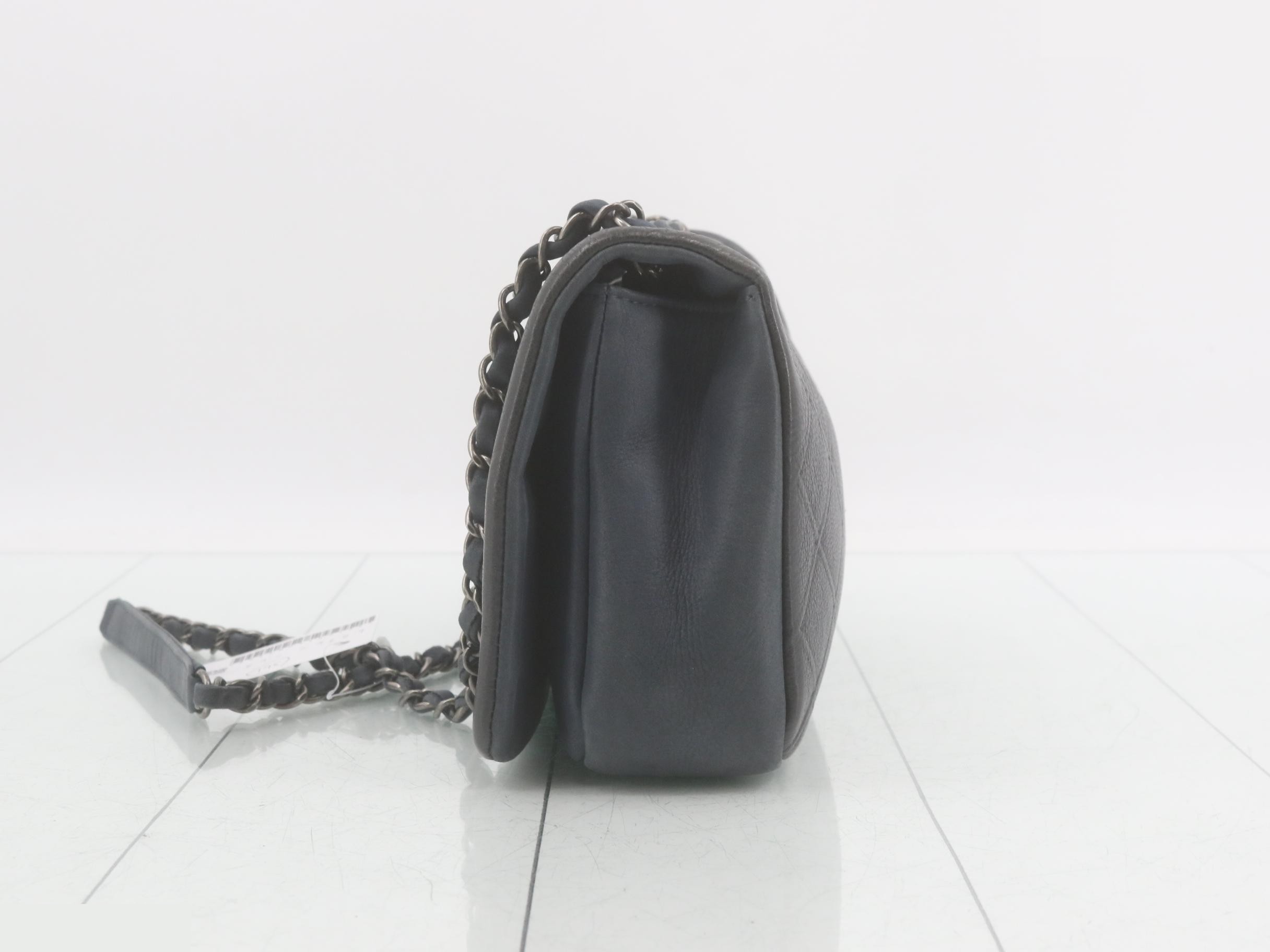 Leather Turnlock Double Chain Shoulder Bag — view 3