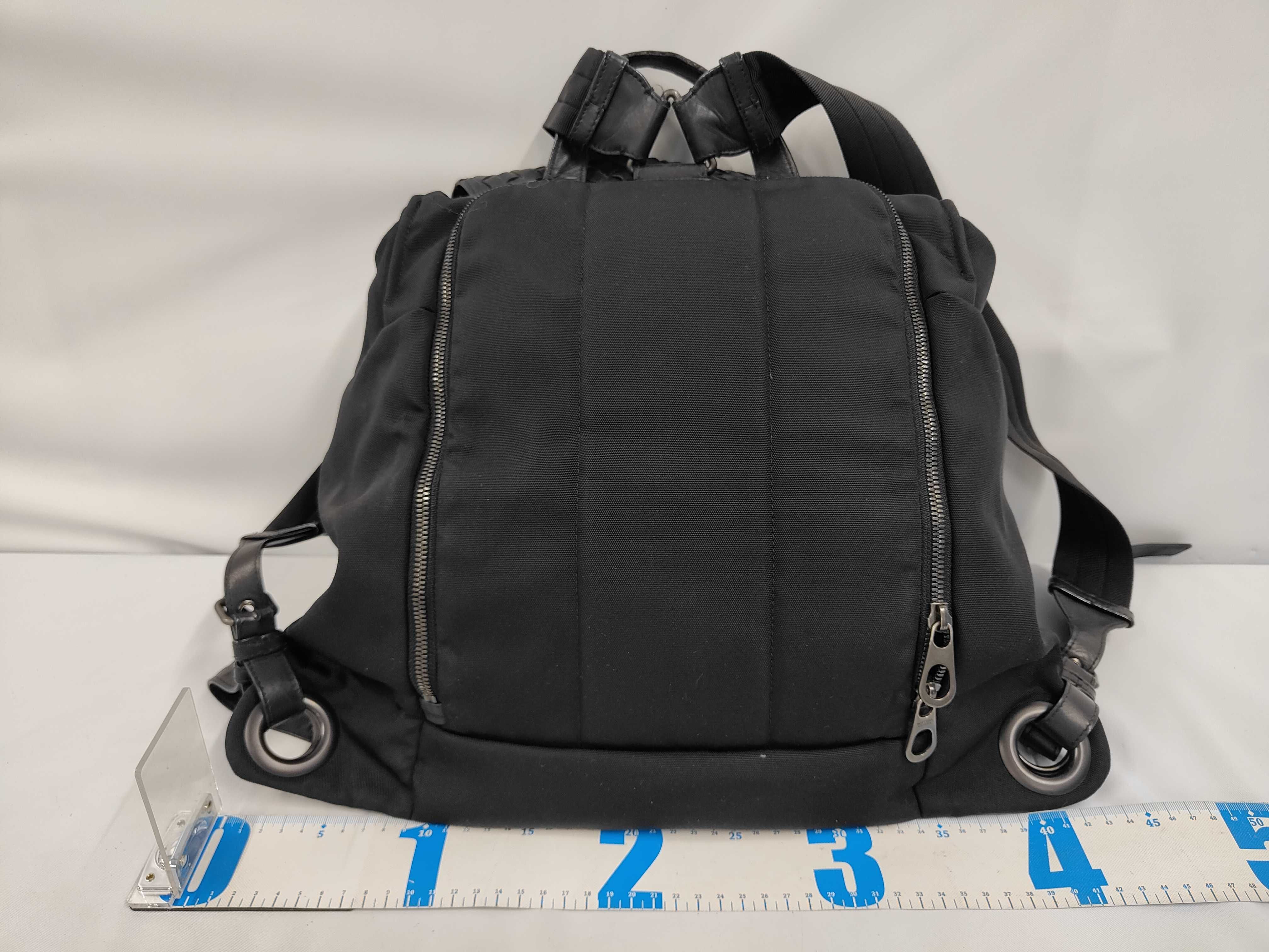 Intrecciato Technical Backpack (Black) — view 2