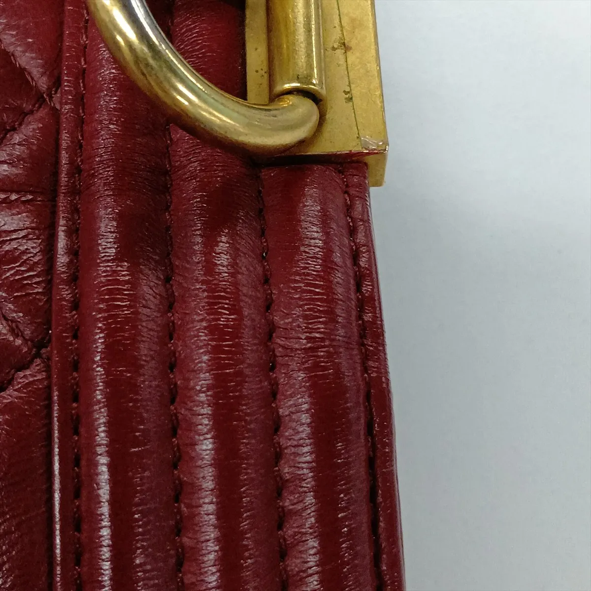 Boy Chanel 25 Lambskin Chain Shoulder Bag, Red with Gold Hardware, 23677887, Serial Number 23, A67086 — view 14