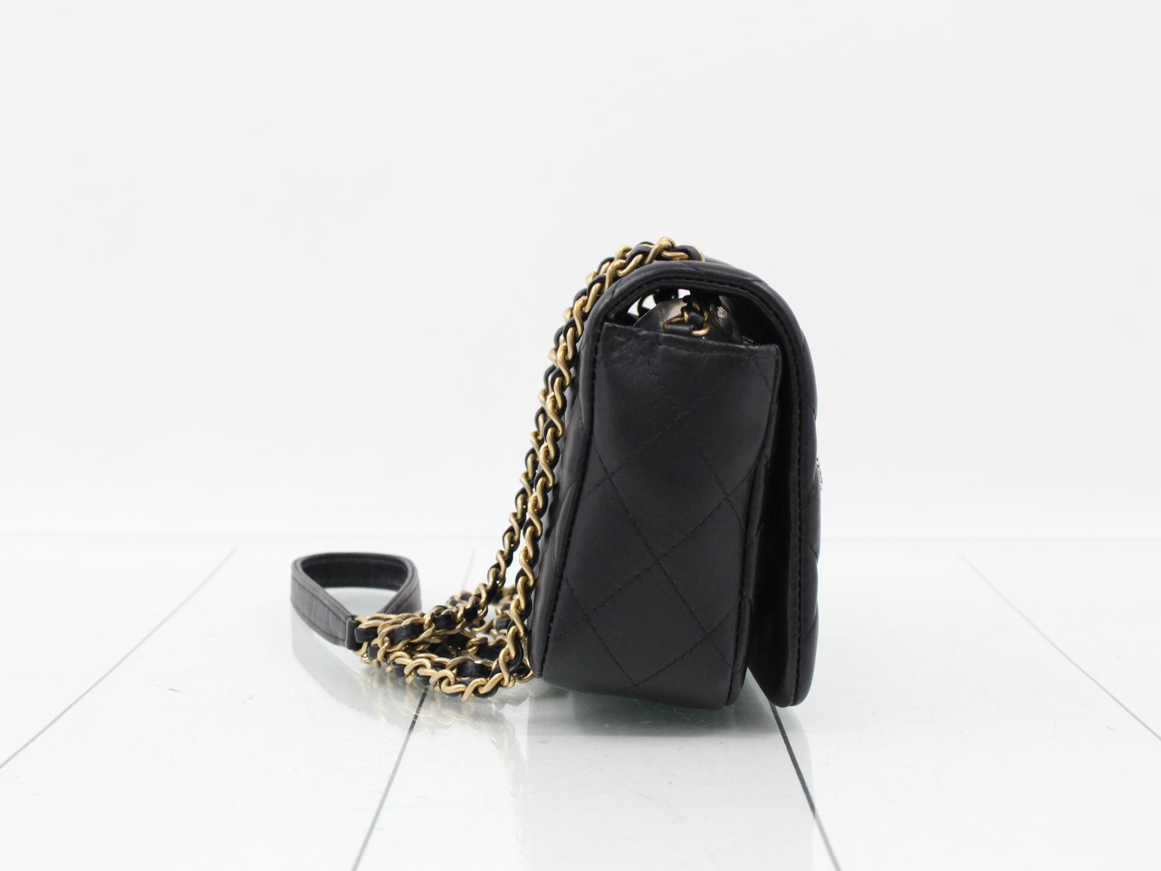 Matelassé Lambskin Shoulder Bag — view 4