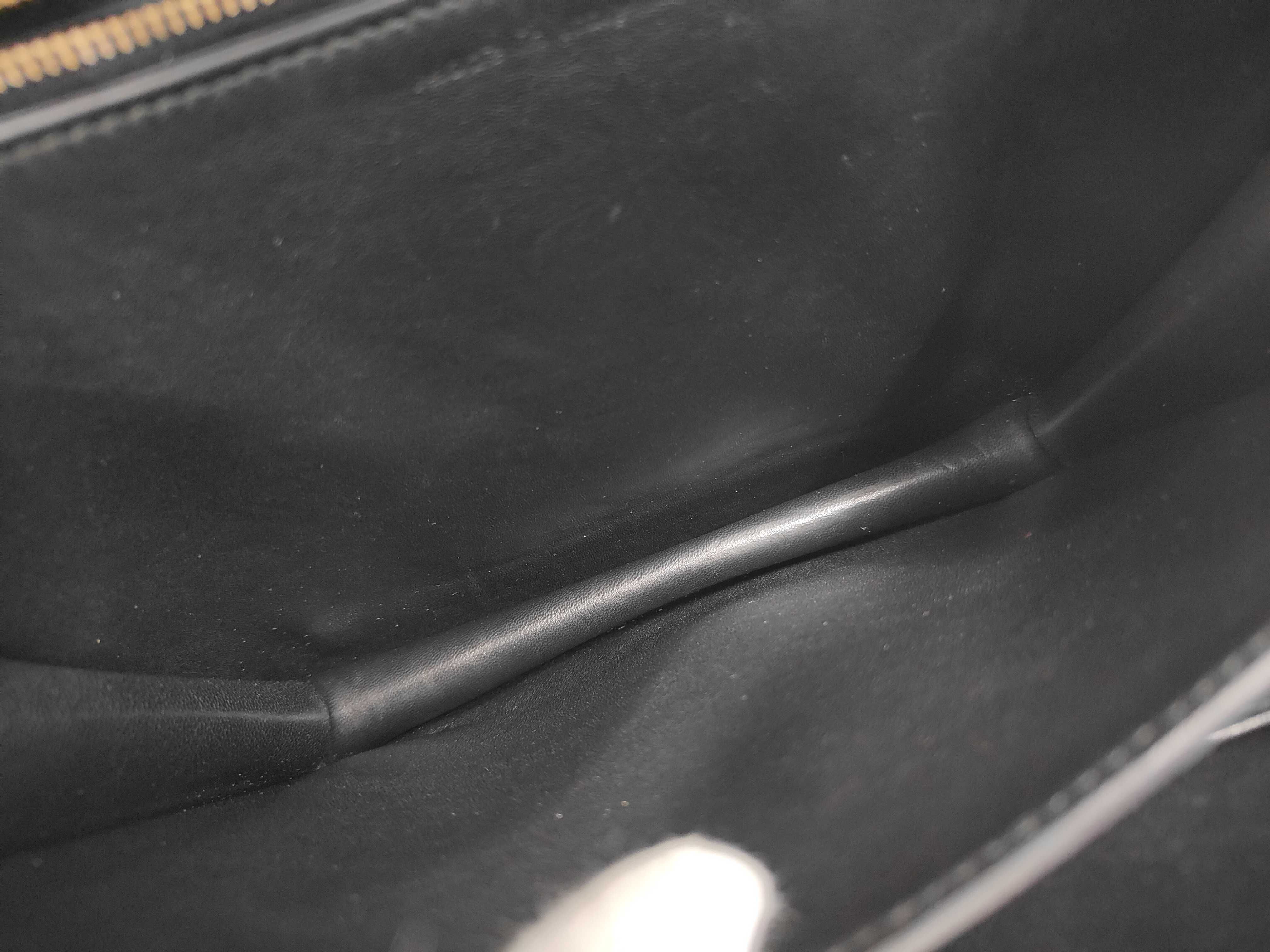 Classic Box Leather Shoulder Bag, Black — view 11