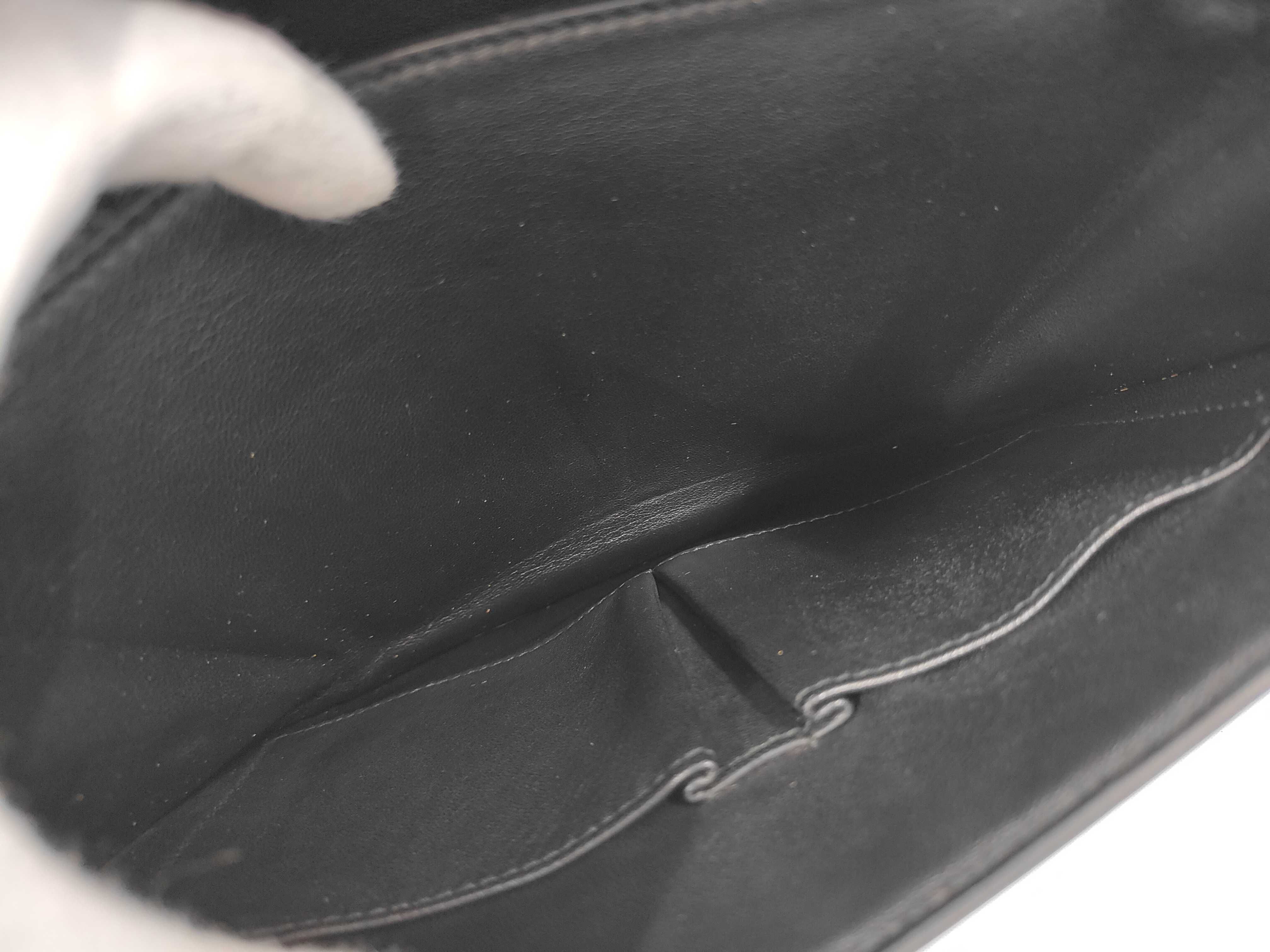 Classic Box Leather Shoulder Bag, Black — view 12