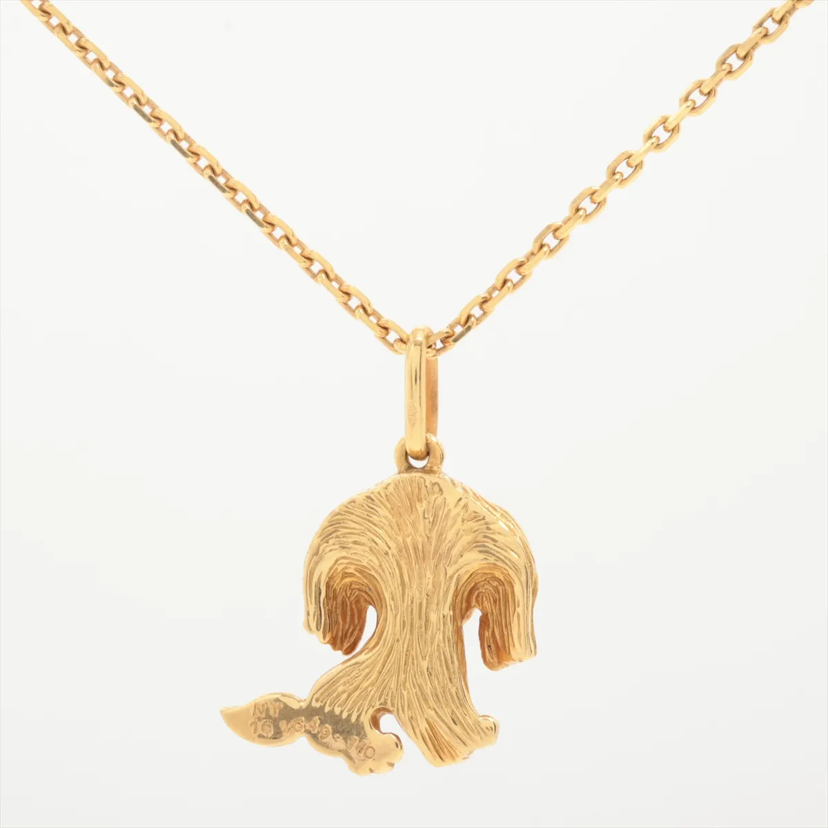colored gemstone necklace, 750 (Yellow Gold), 13.3g, 16V649110. Small chipped stone. No brand markings on the pendant. No metal purity markings on the pendant. — view 2