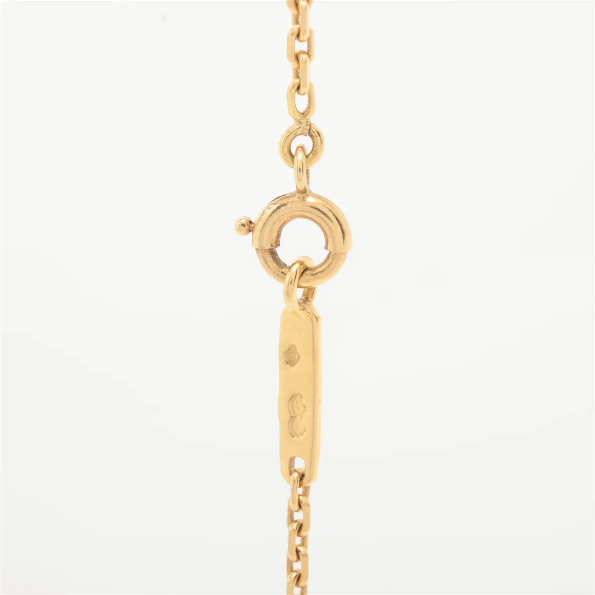 colored gemstone necklace, 750 (Yellow Gold), 13.3g, 16V649110. Small chipped stone. No brand markings on the pendant. No metal purity markings on the pendant. — view 3