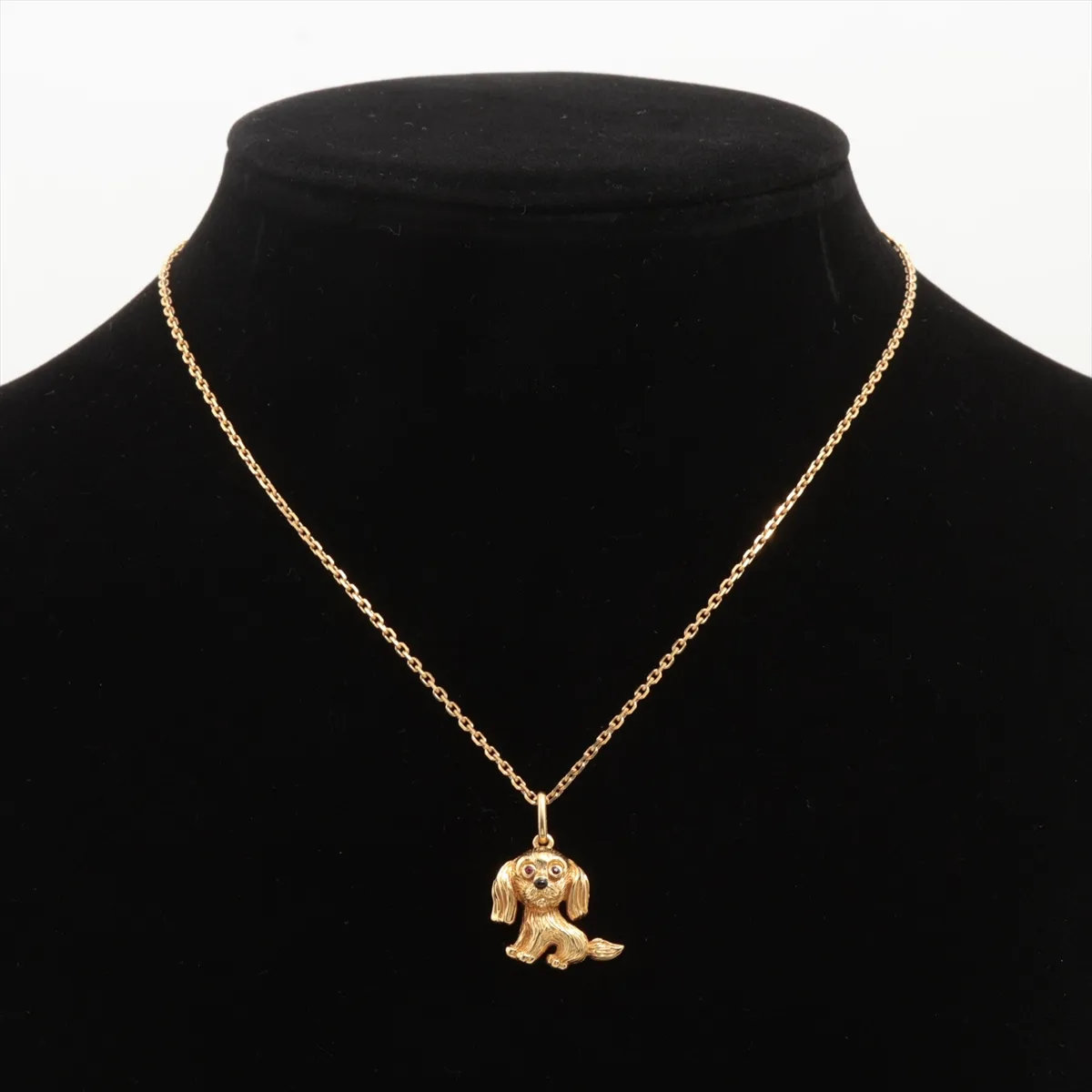 colored gemstone necklace, 750 (Yellow Gold), 13.3g, 16V649110. Small chipped stone. No brand markings on the pendant. No metal purity markings on the pendant. — view 5