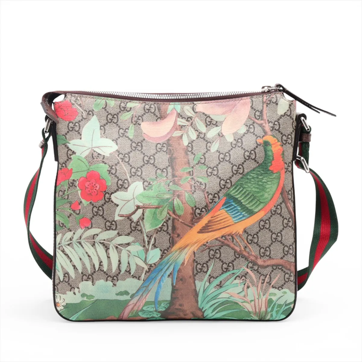 GG Supreme Tian PVC x Leather Shoulder Bag, Multicolor 406408 — view 2