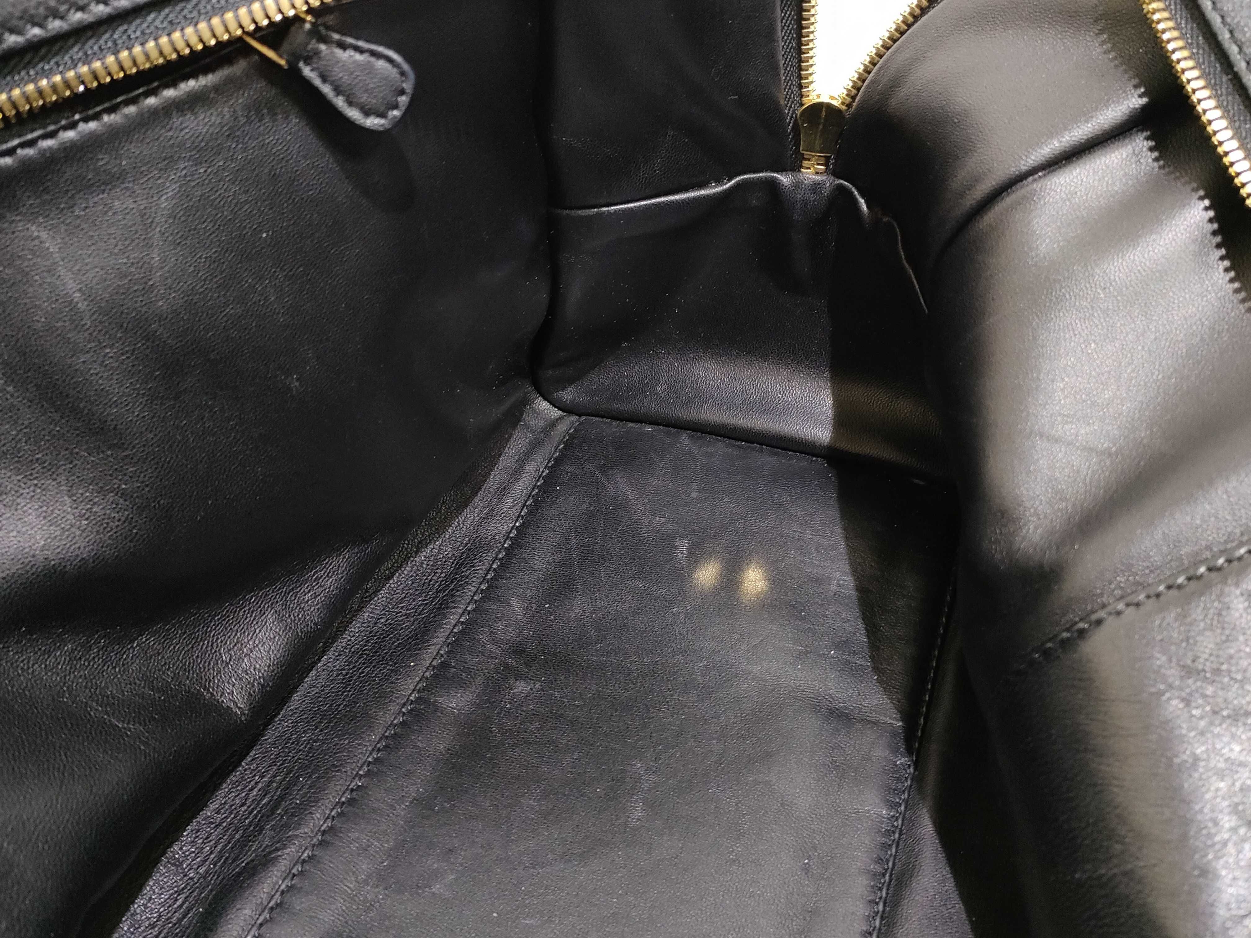 Amazona 36 Leather Handbag, Black x Red — view 12