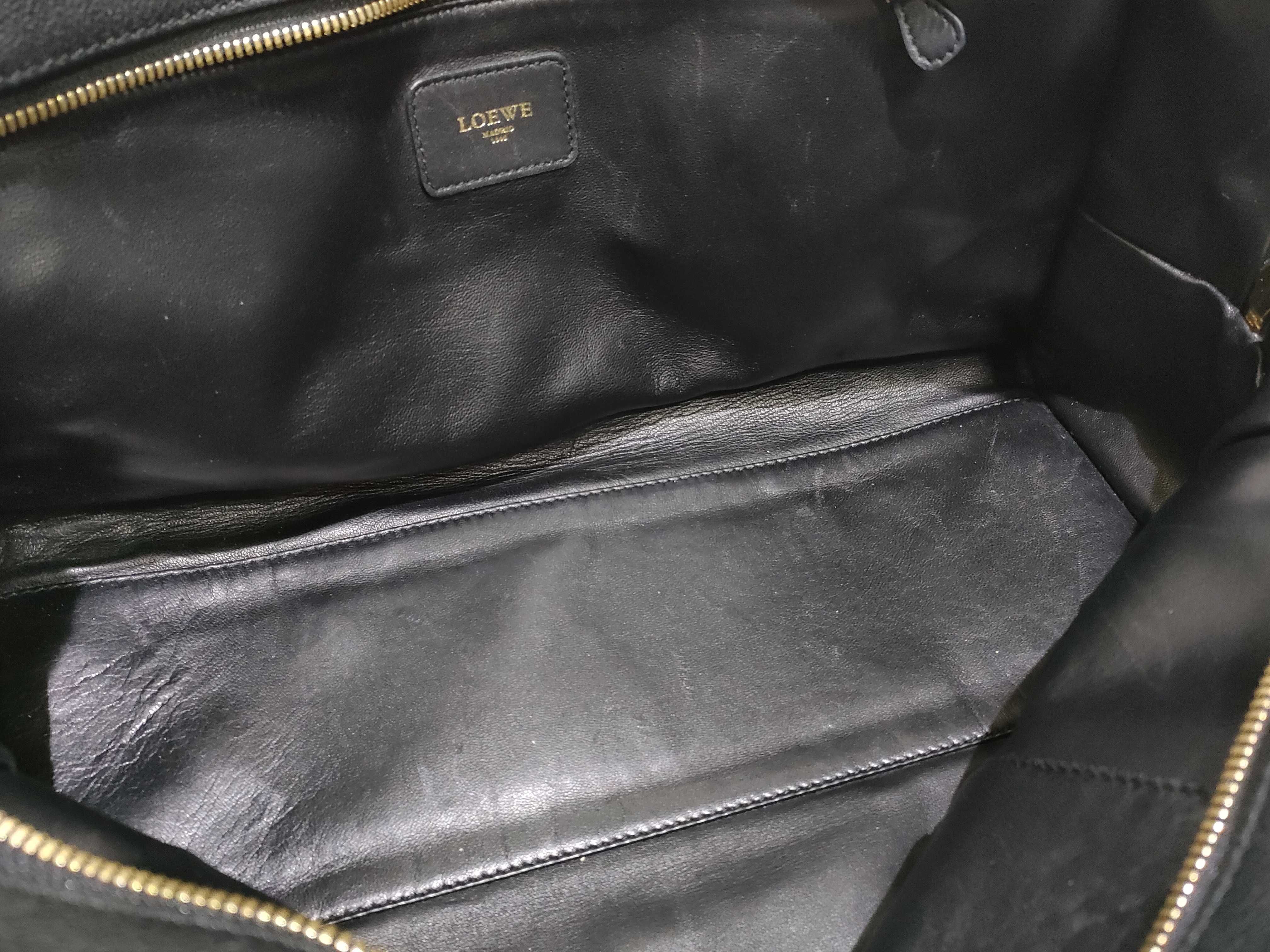 Amazona 36 Leather Handbag, Black x Red — view 9