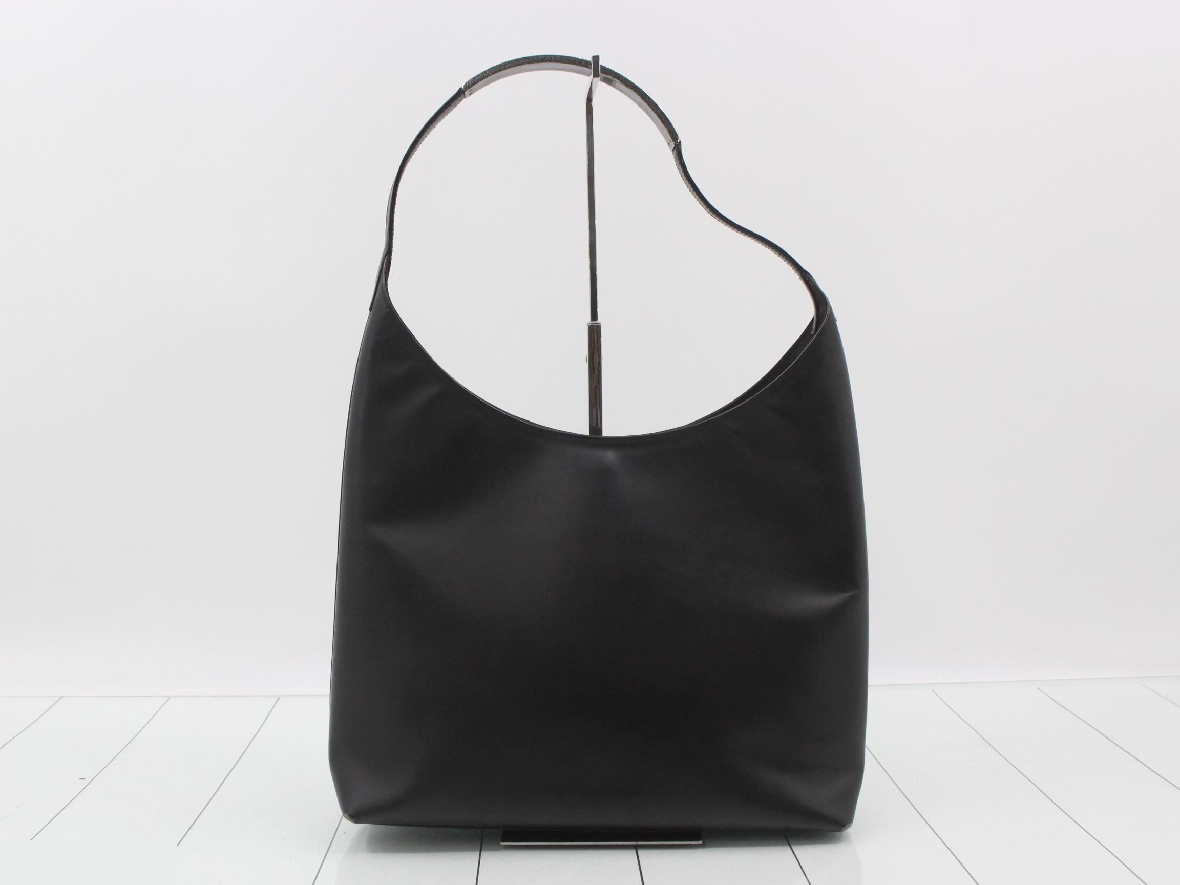 Leather one-shoulder hobo bag — view 2