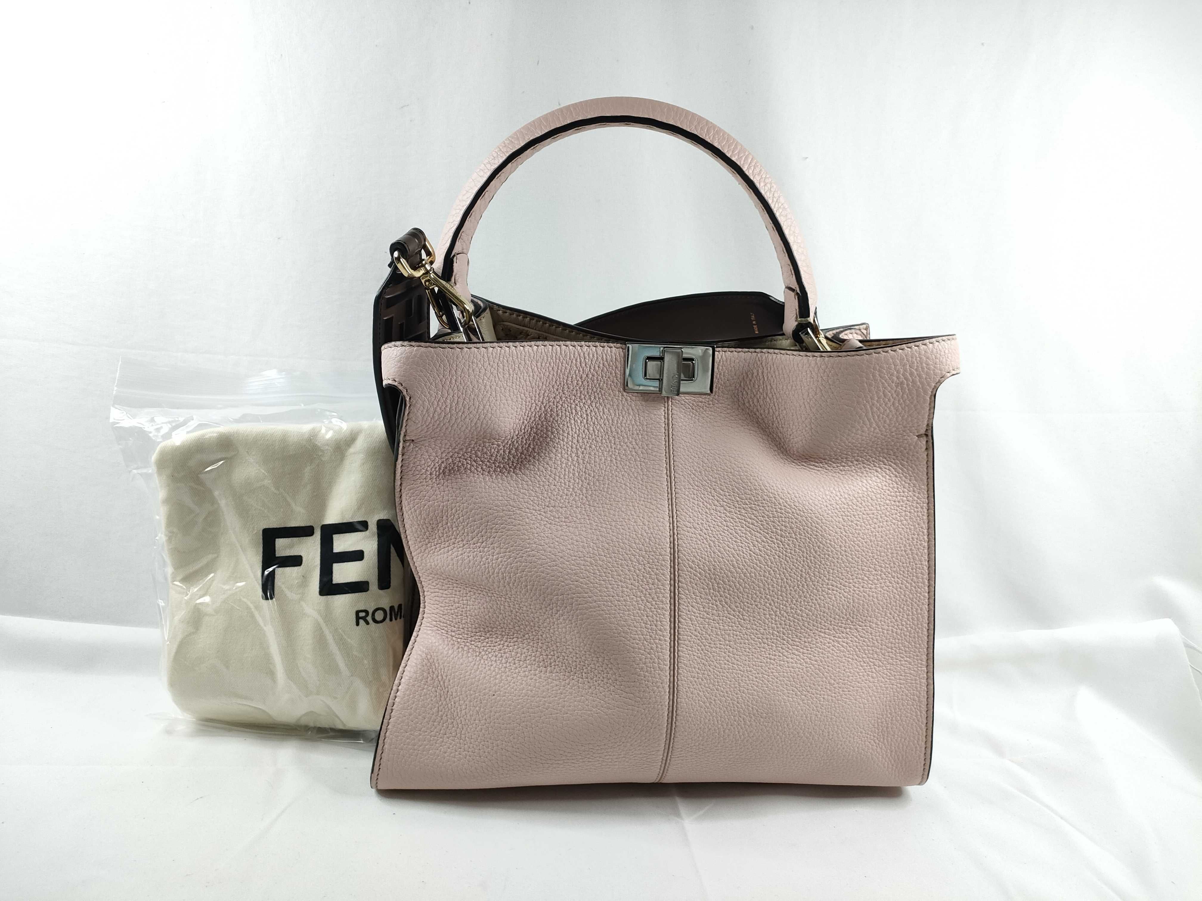 Peekaboo X-Lite Leather 2-Way Handbag, Pink, 8BN310 (Handbag)