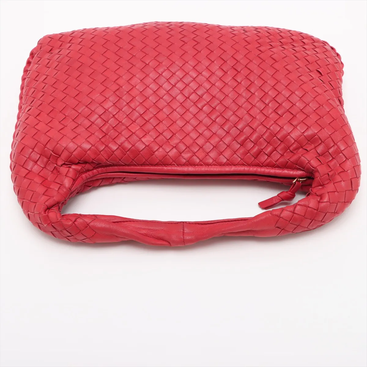 Intrecciato Leather Shoulder Bag Red 115653 — view 5