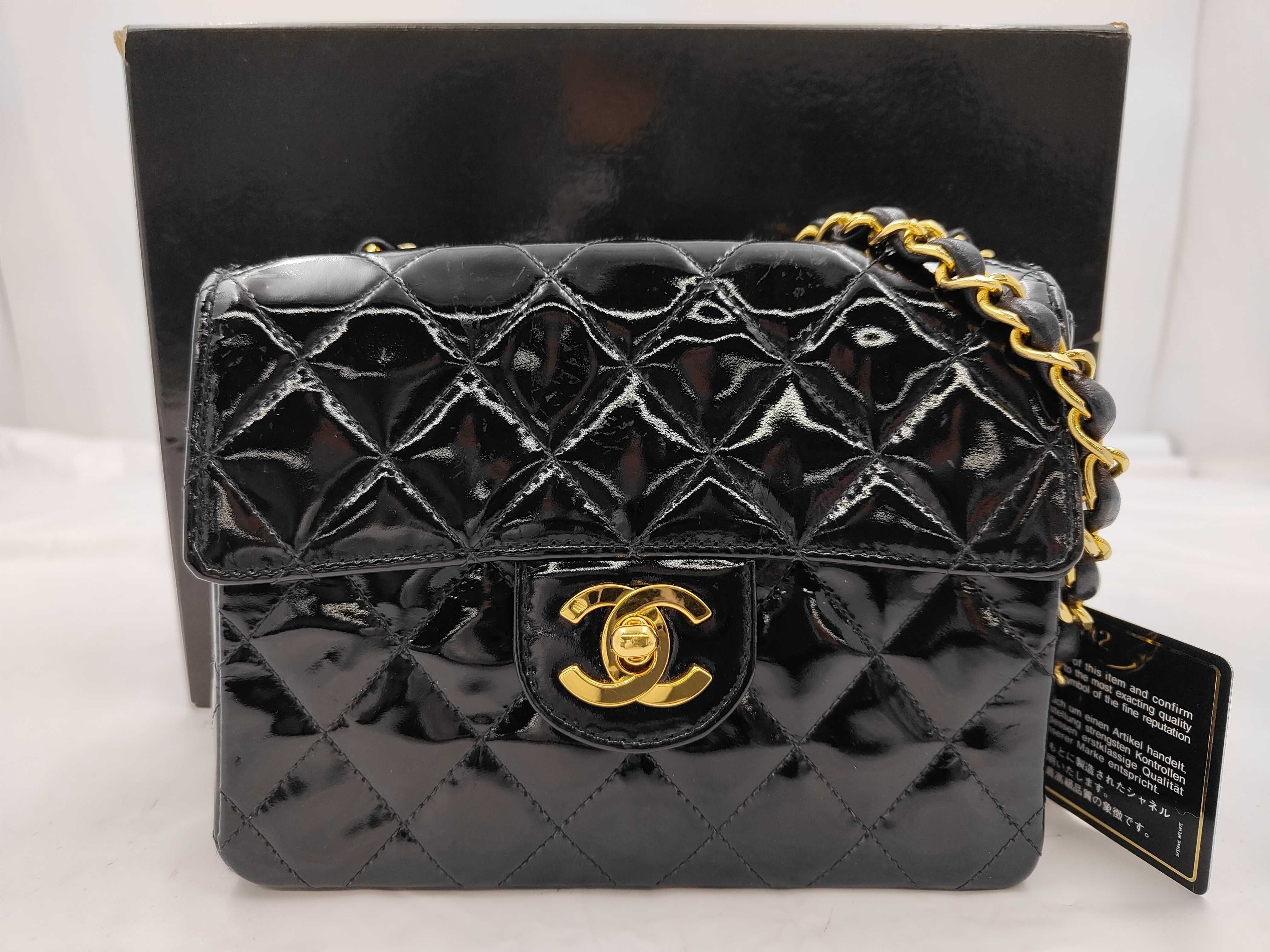 Mini Matelassé Patent Leather Chain Shoulder Bag (Series 2)