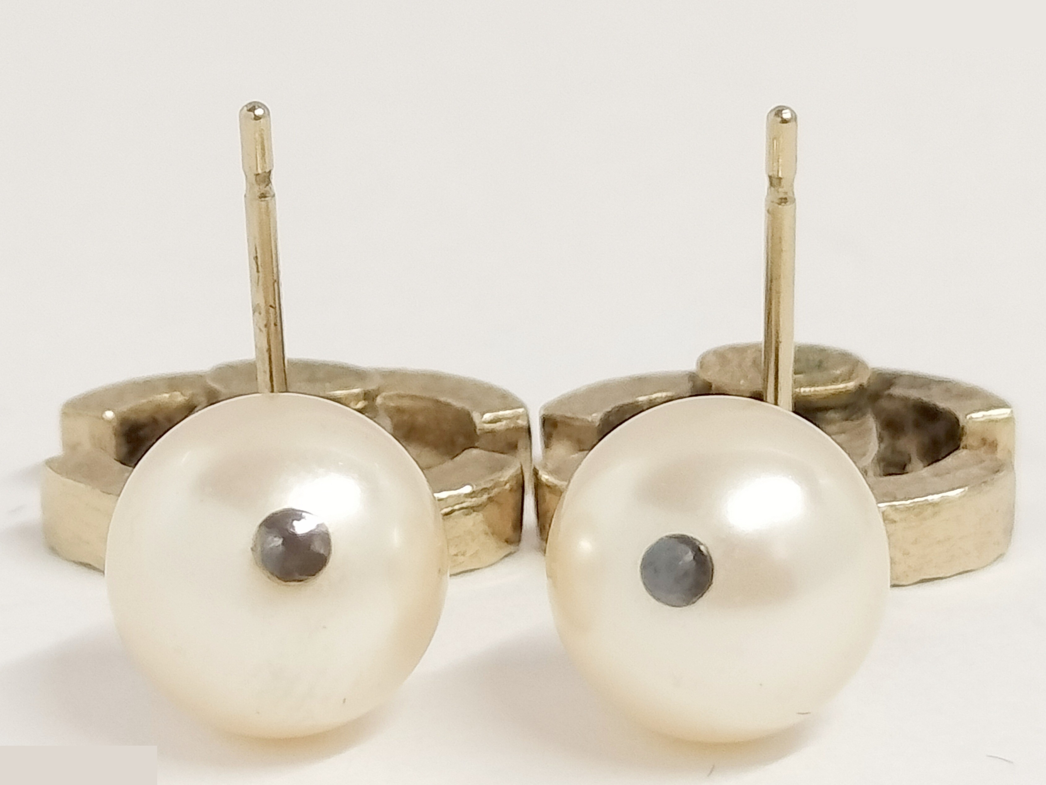 Coco F Pearl Gold Earrings — view 6