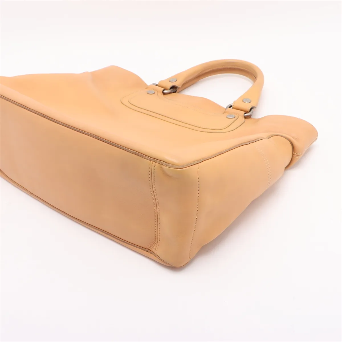 leather handbag yellow — view 3