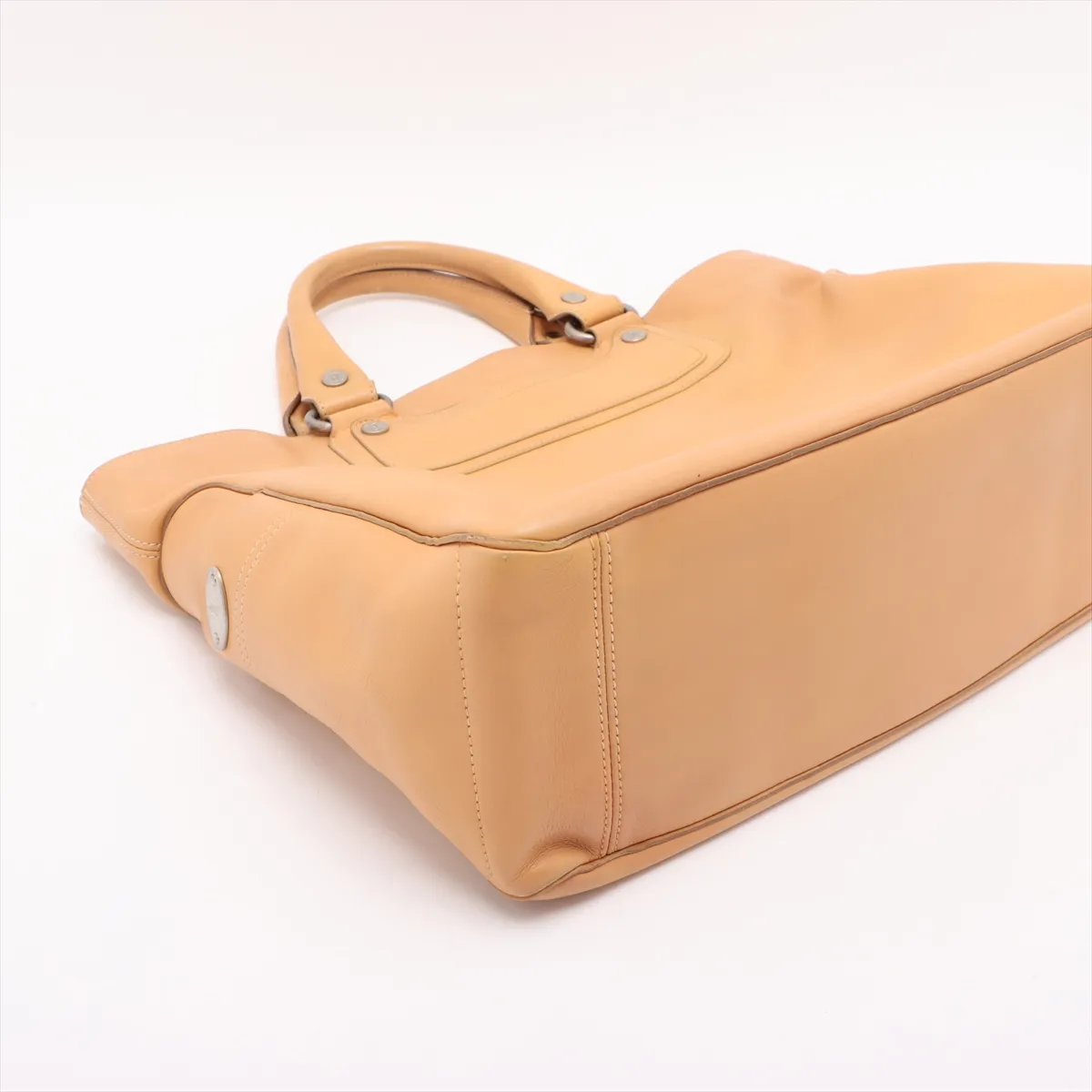 leather handbag yellow — view 4