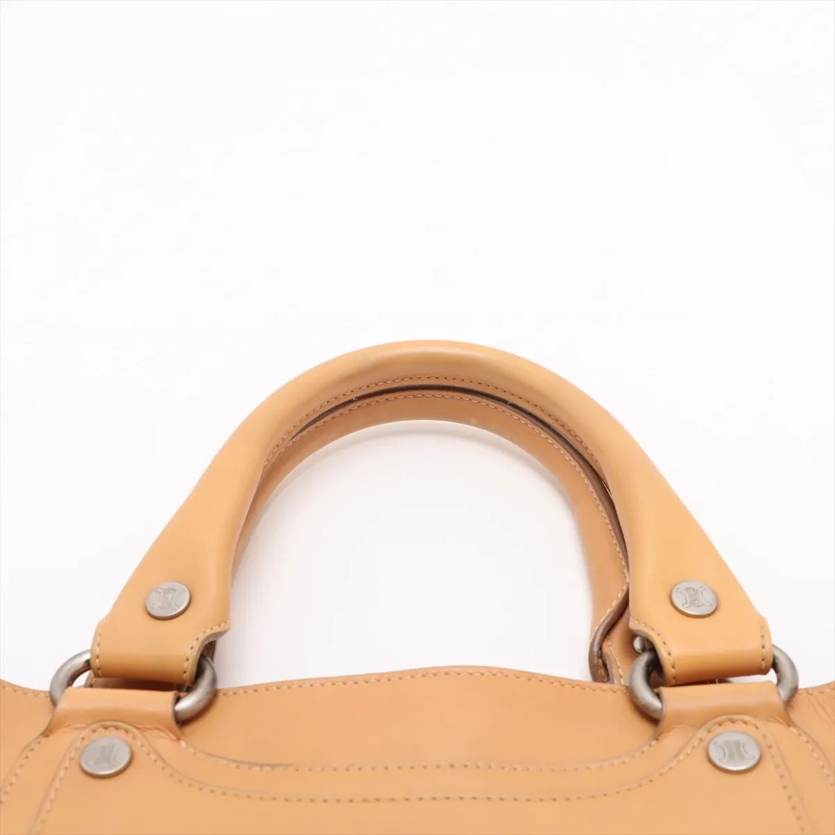leather handbag yellow — view 6