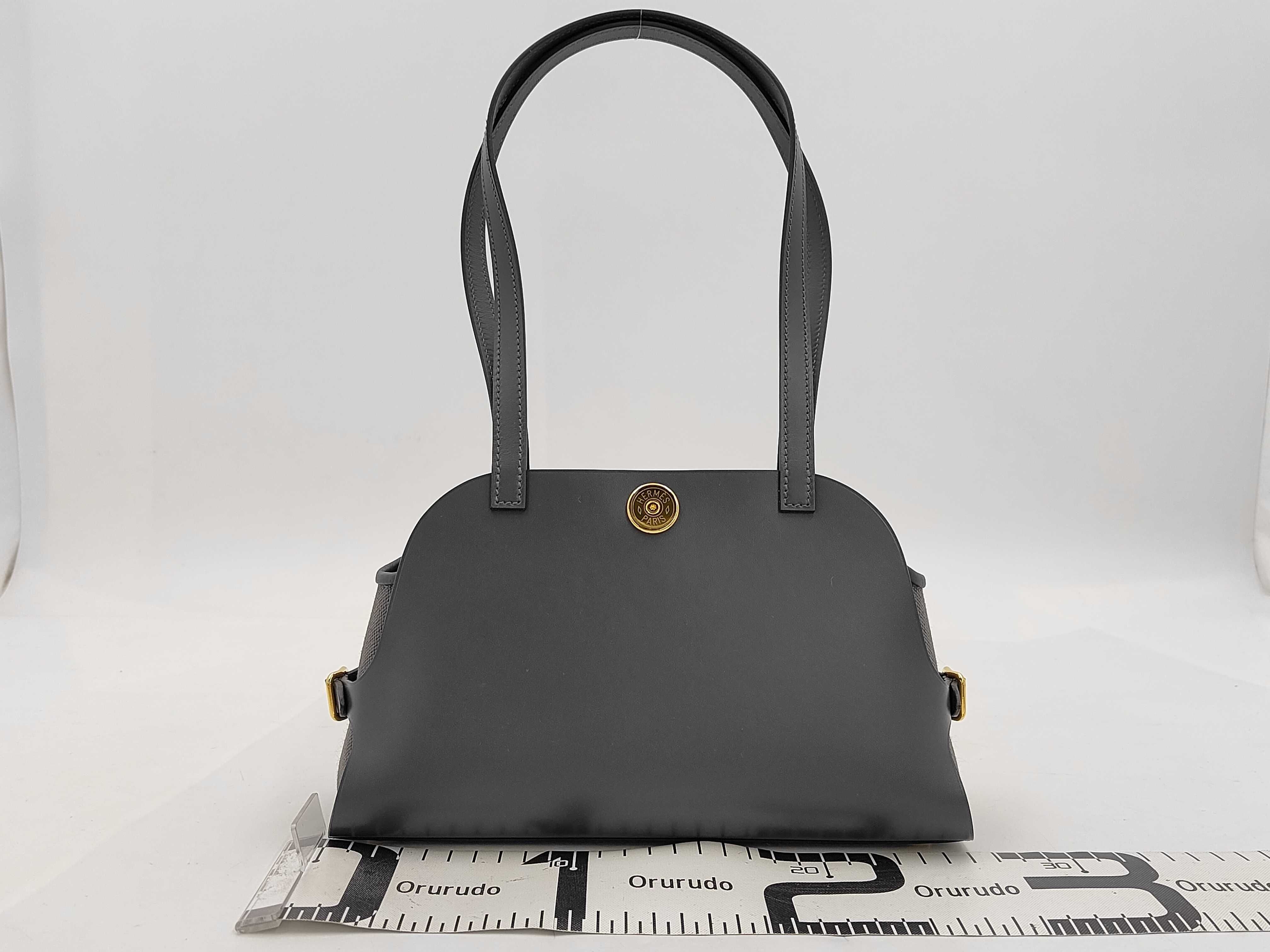 BAG TABLIER SELLIER SWIFT MILITIARE ARDOISE STAMP K Handbag — view 2