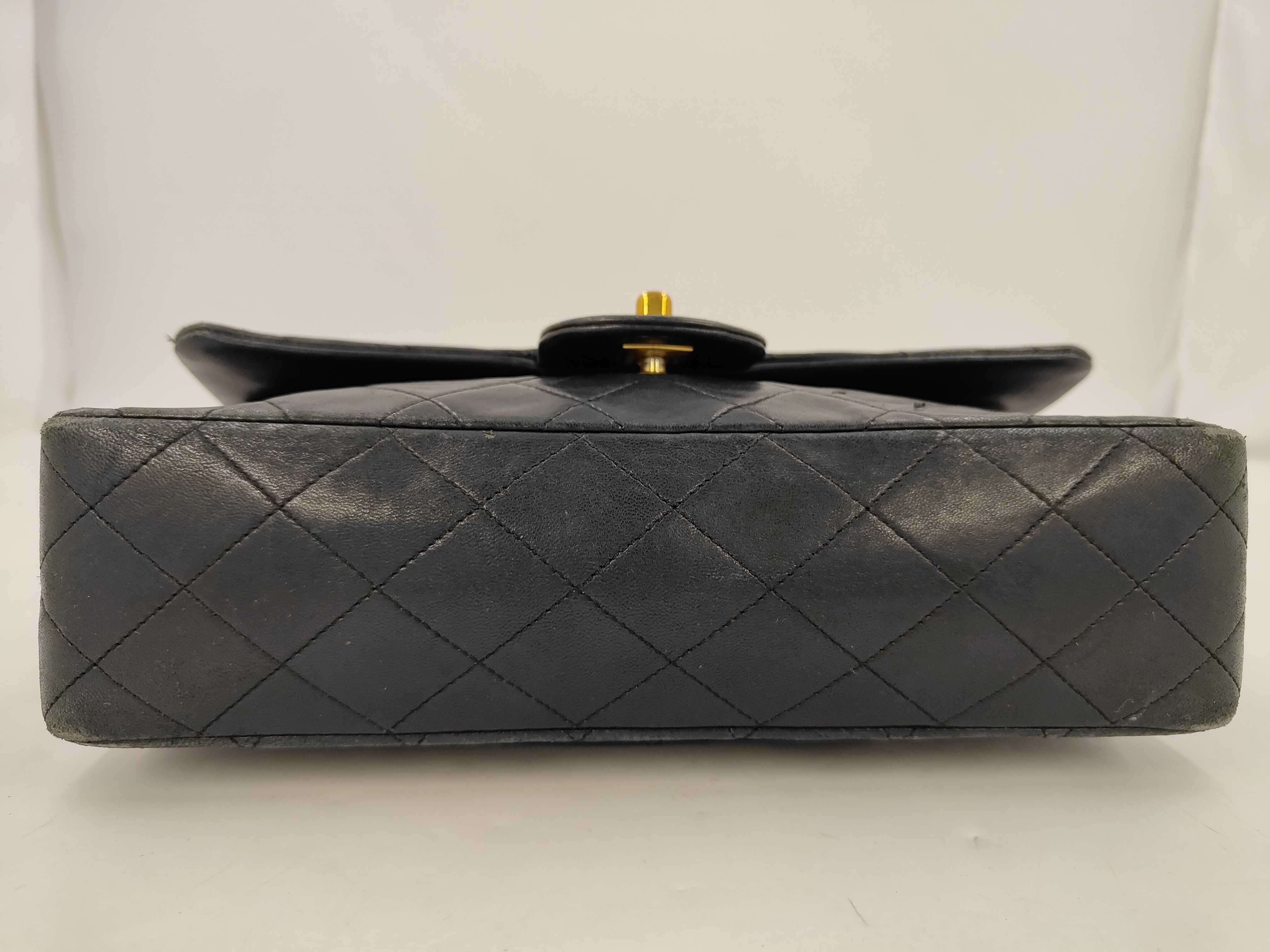 Matelassé 25 Lambskin Double Flap Double Chain Bag, Black with Gold Hardware, Series 1, A01112, Shoulder Bag — view 3