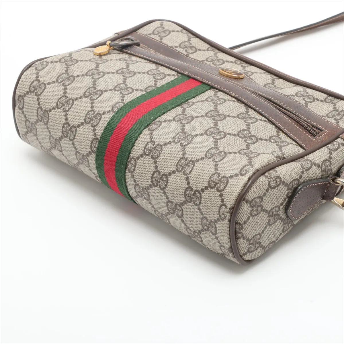 GG Supreme PVC x Leather Shoulder Bag Beige — view 3