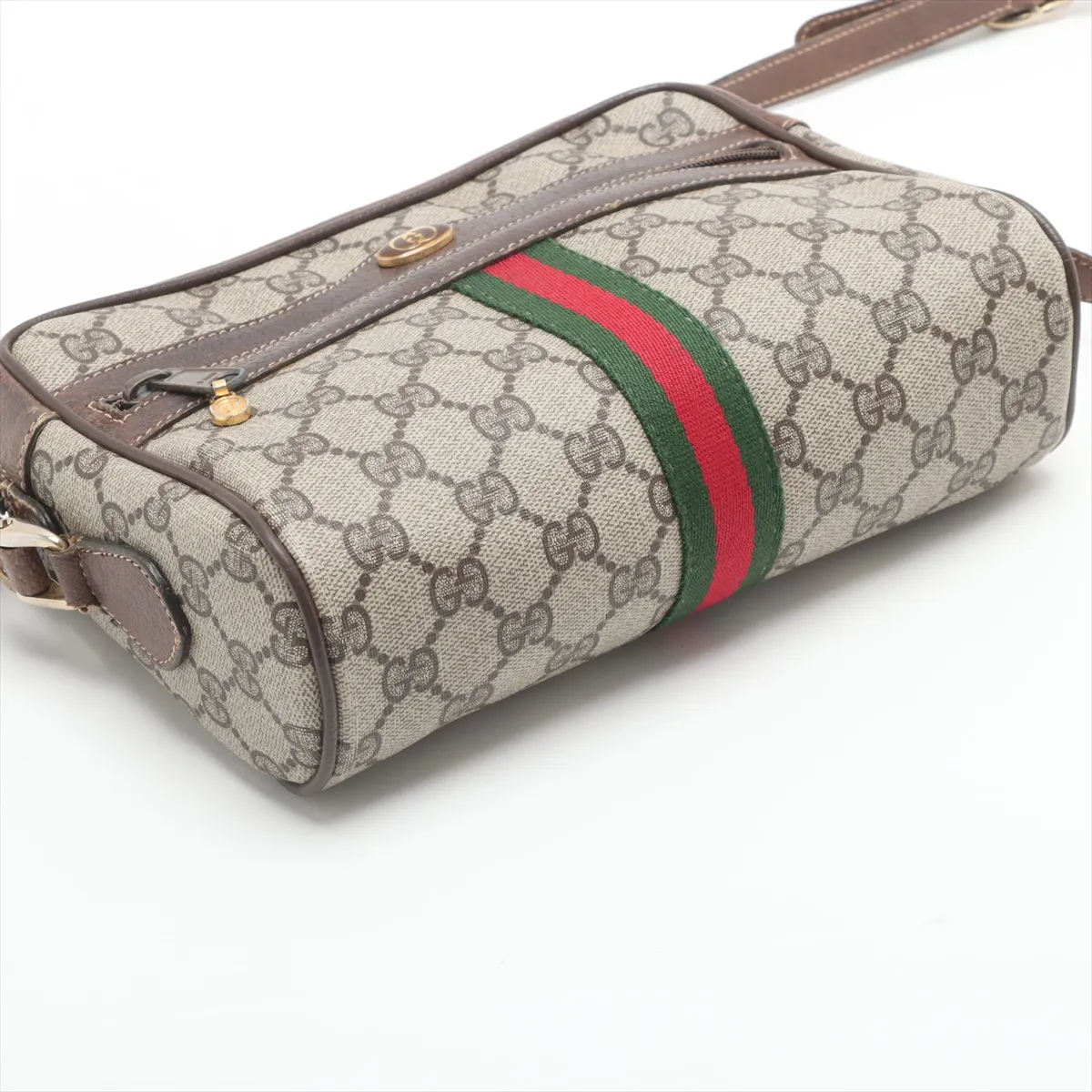 GG Supreme PVC x Leather Shoulder Bag Beige — view 4