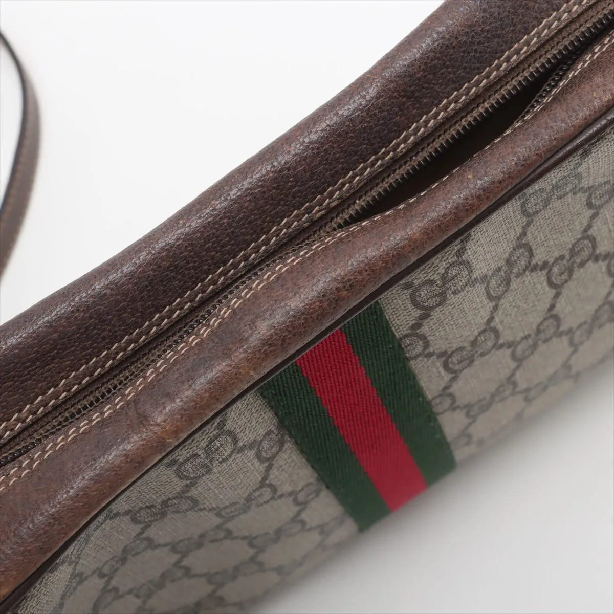 GG Supreme PVC x Leather Shoulder Bag Beige — view 10