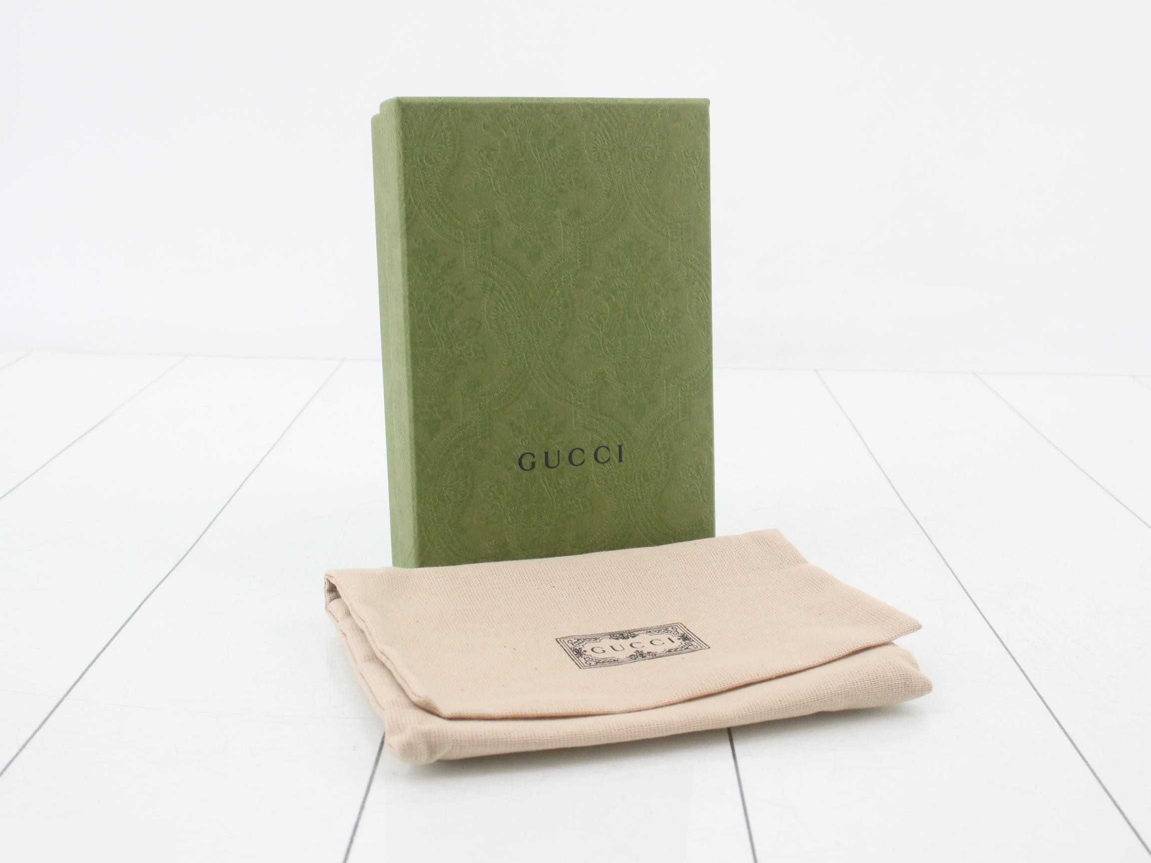 Double G Medium Wallet with Bamboo Accents, Retail Price ¥61,600, Brown — view 5
