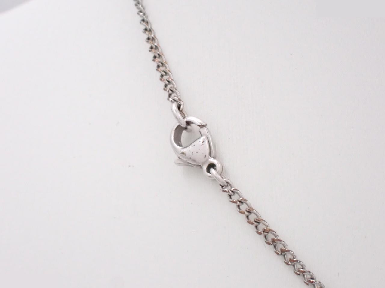Necklace, Coco Mark design, 43cm total length, rhinestones, 06, P stamp. — view 2