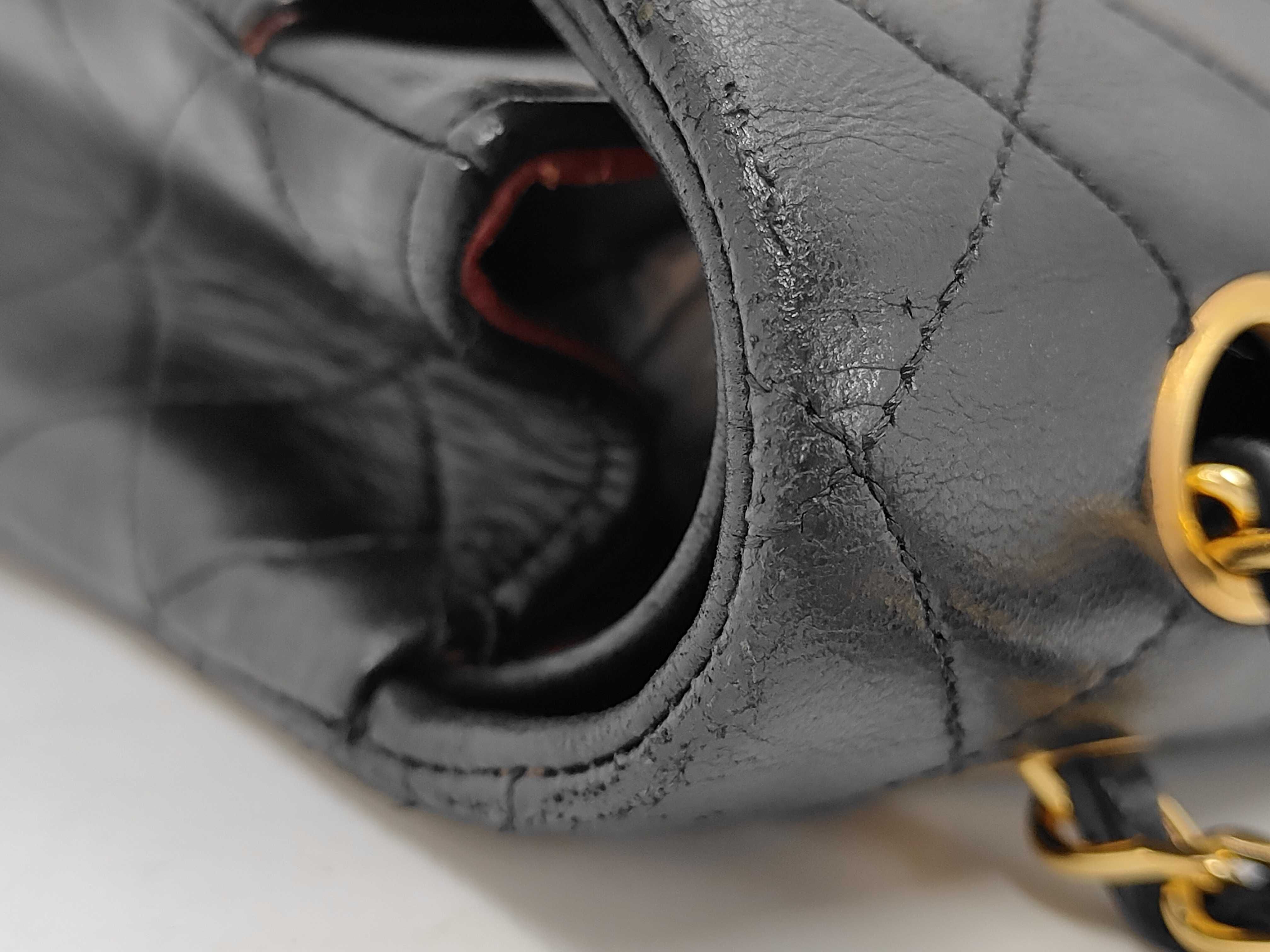 Matelassé 25 Double Flap Double Chain Lambskin Shoulder Bag — view 14