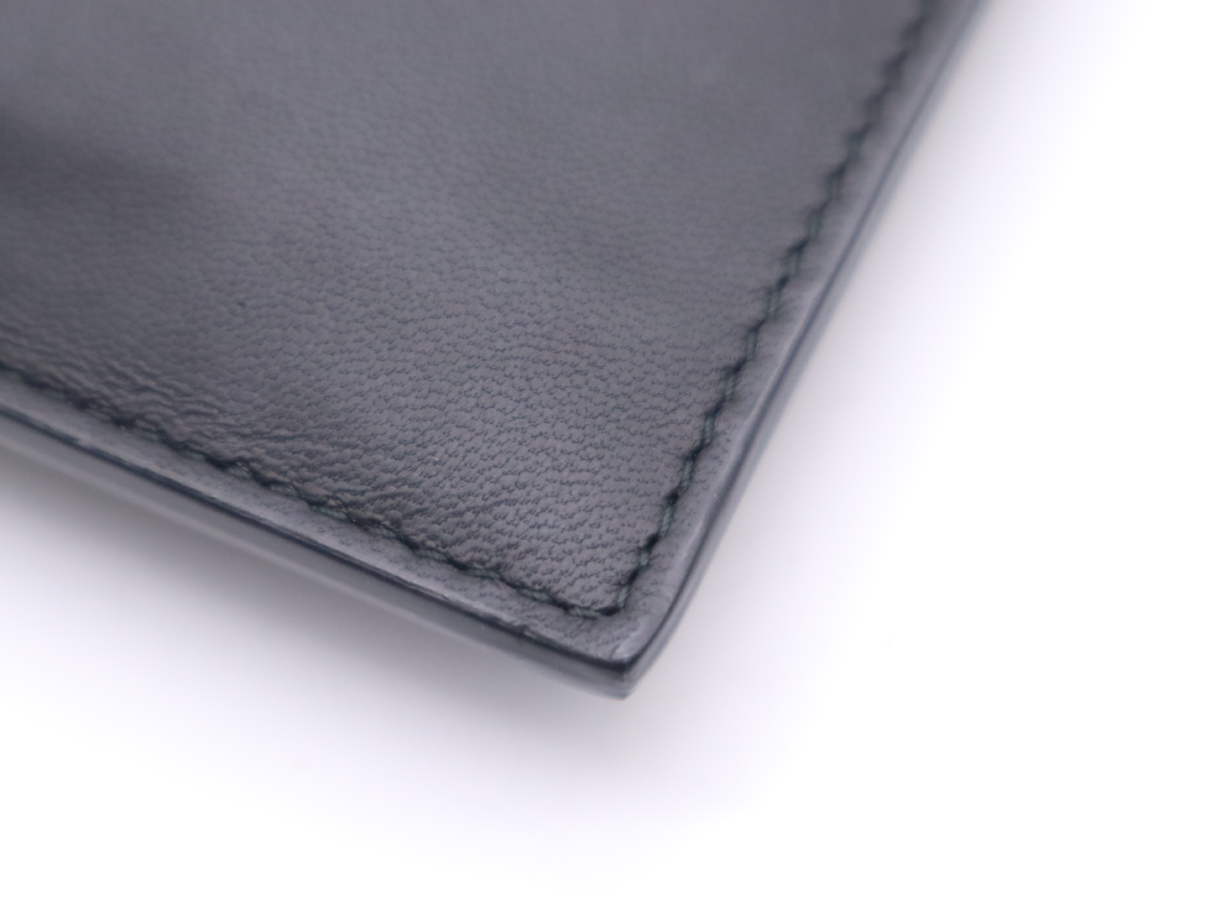 Leather Card Case, Black with Silver Hardware, Card Case — view 6