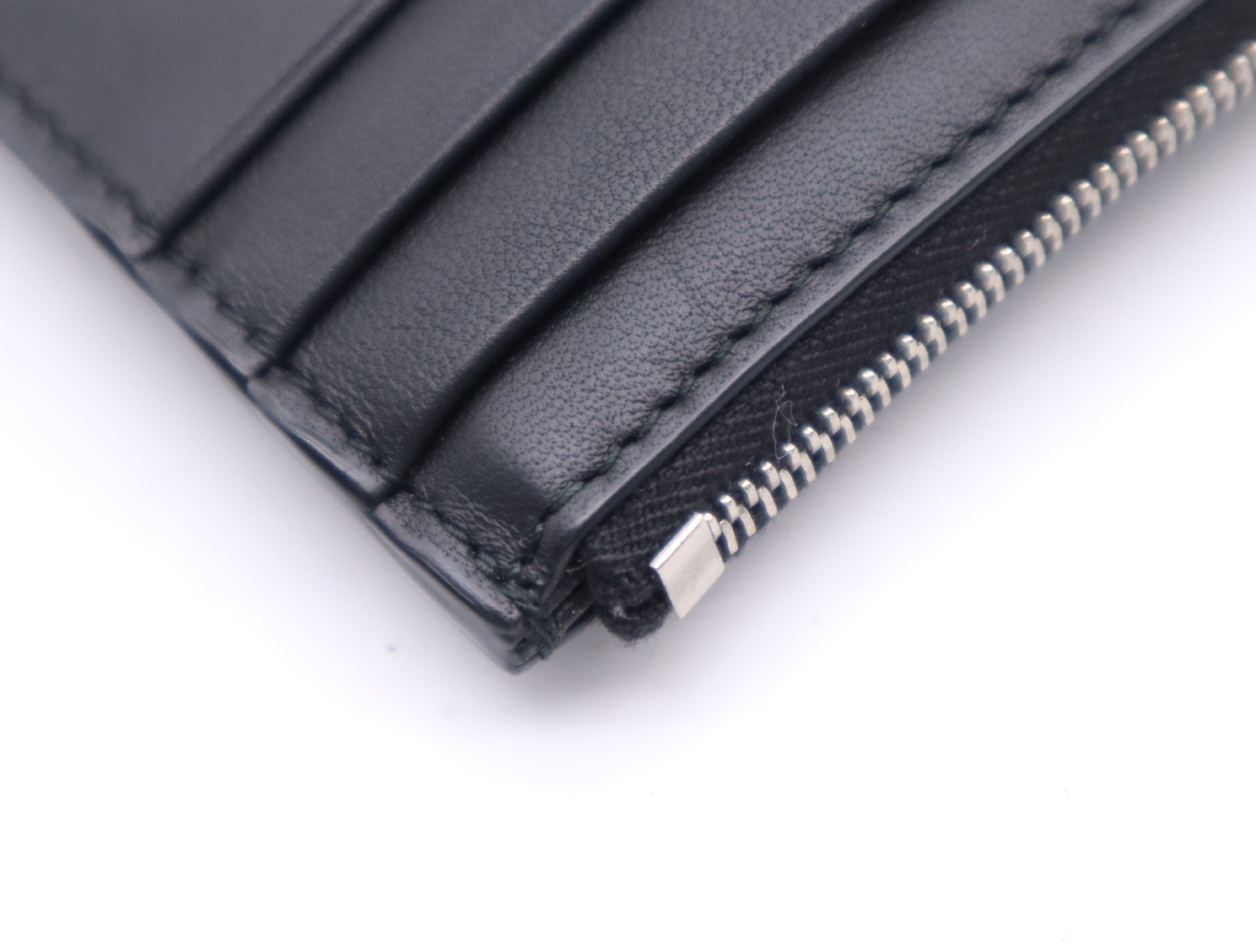 Leather Card Case, Black with Silver Hardware, Card Case — view 8