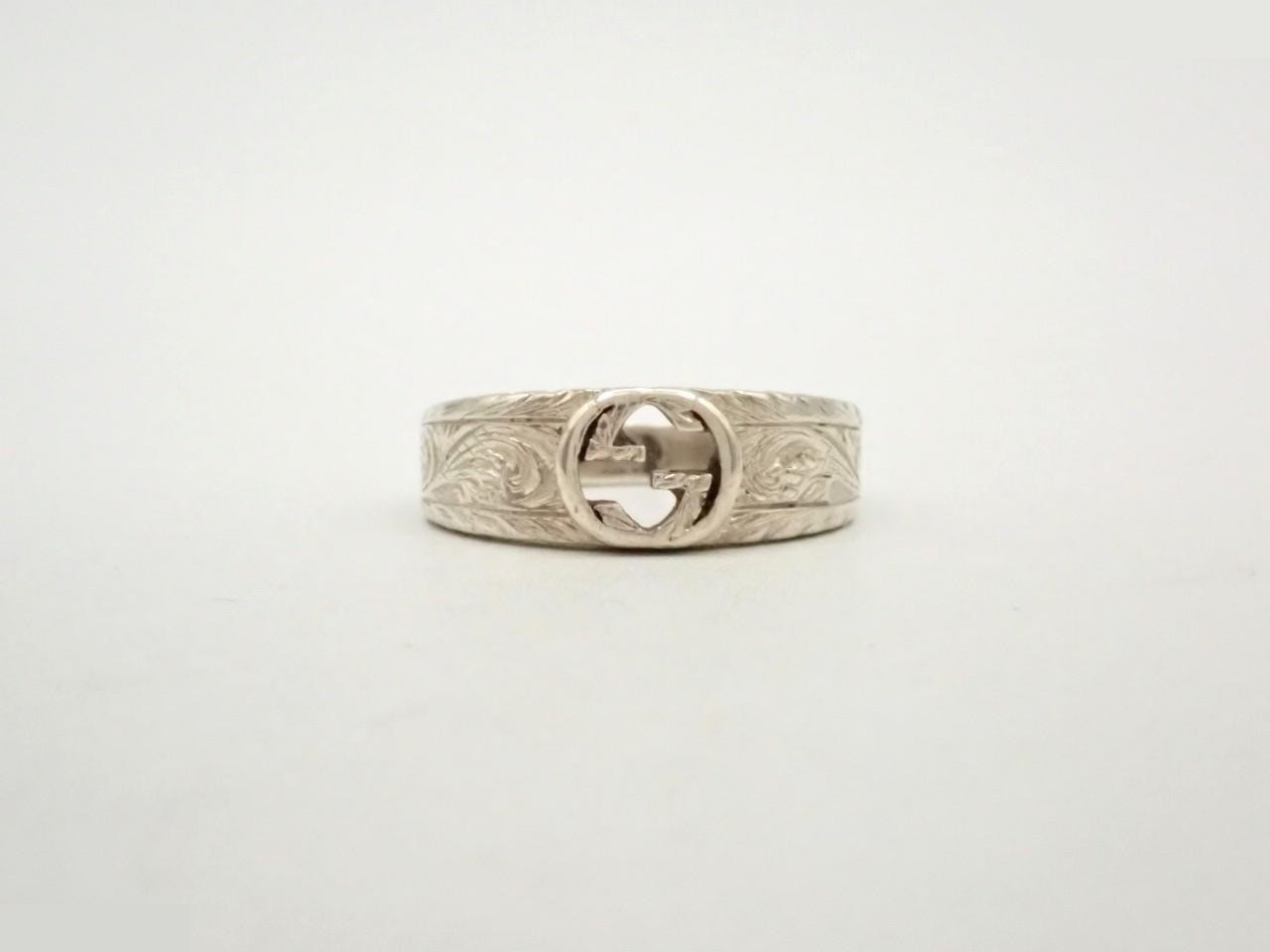 925 Interlocking G Ring, 7.0g, Stamped #19, Actual Size #18