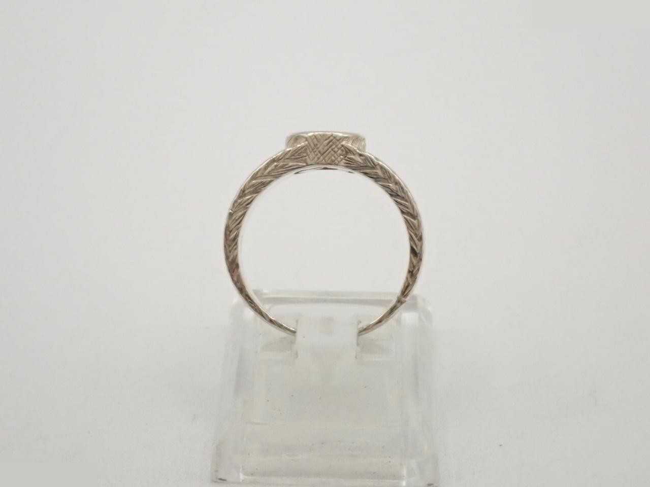 925 Interlocking G Ring, 7.0g, Stamped #19, Actual Size #18 — view 3