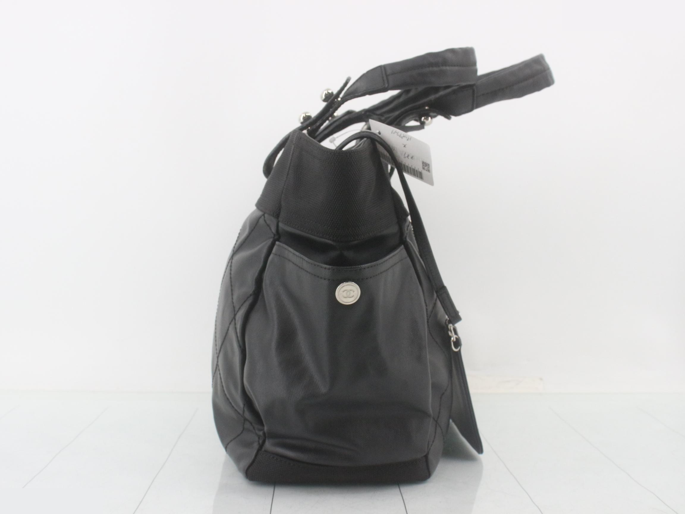 Paris Biarritz Tote Bag GM PVC/Leather Black — view 4