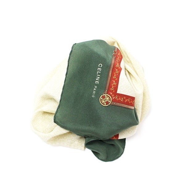 scarf, green x beige — view 5