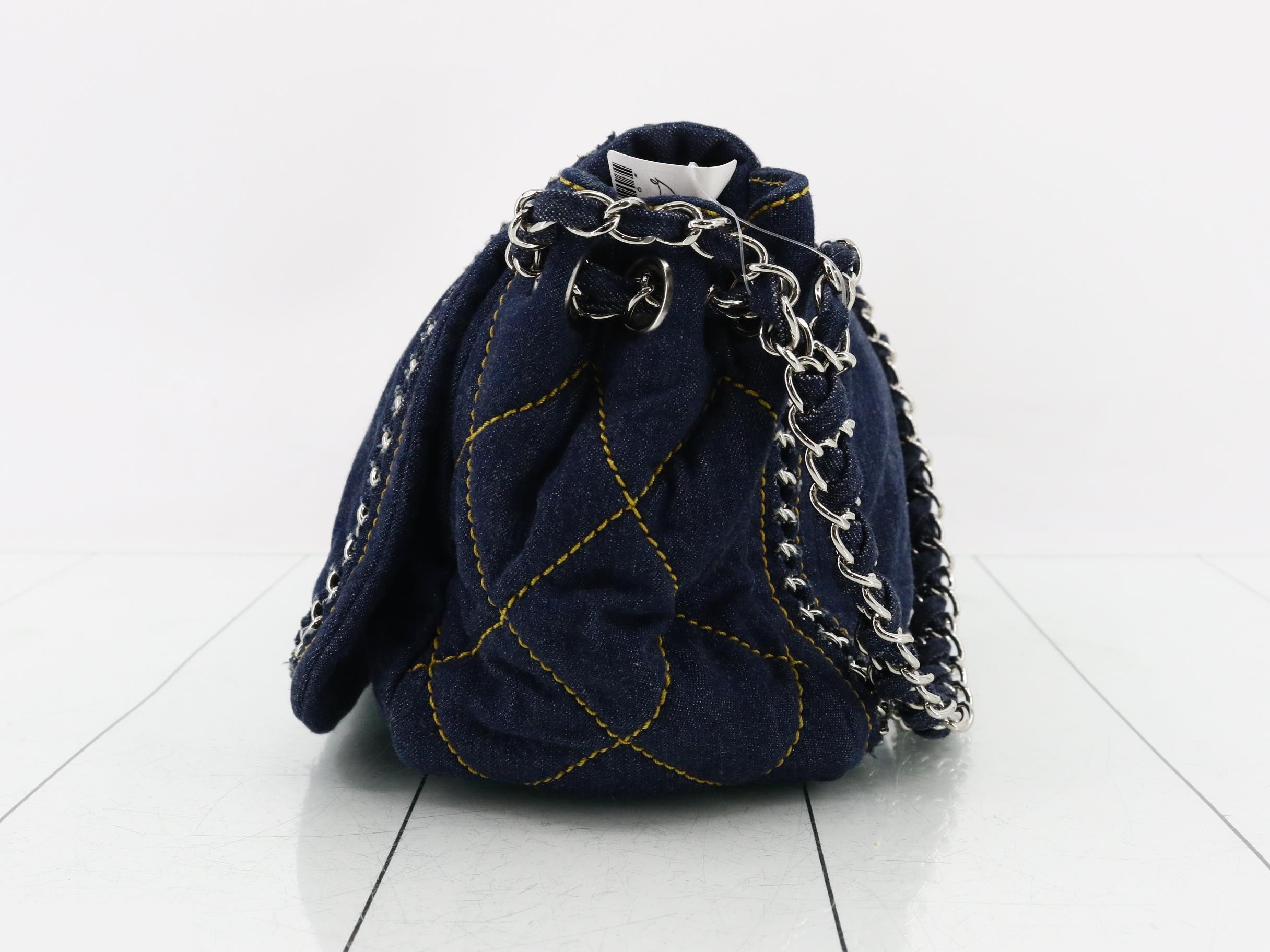 Denim Coco Mark Flap Shoulder Bag — view 3