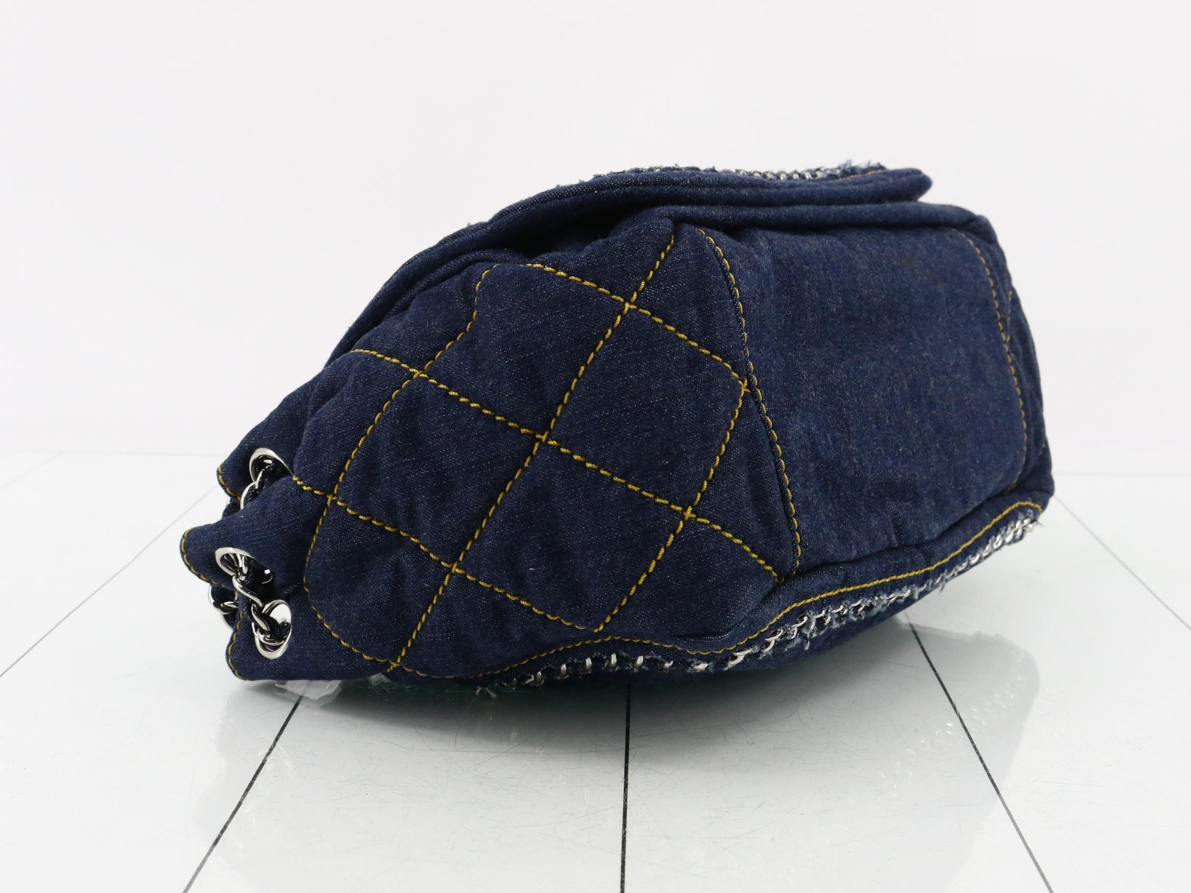 Denim Coco Mark Flap Shoulder Bag — view 5