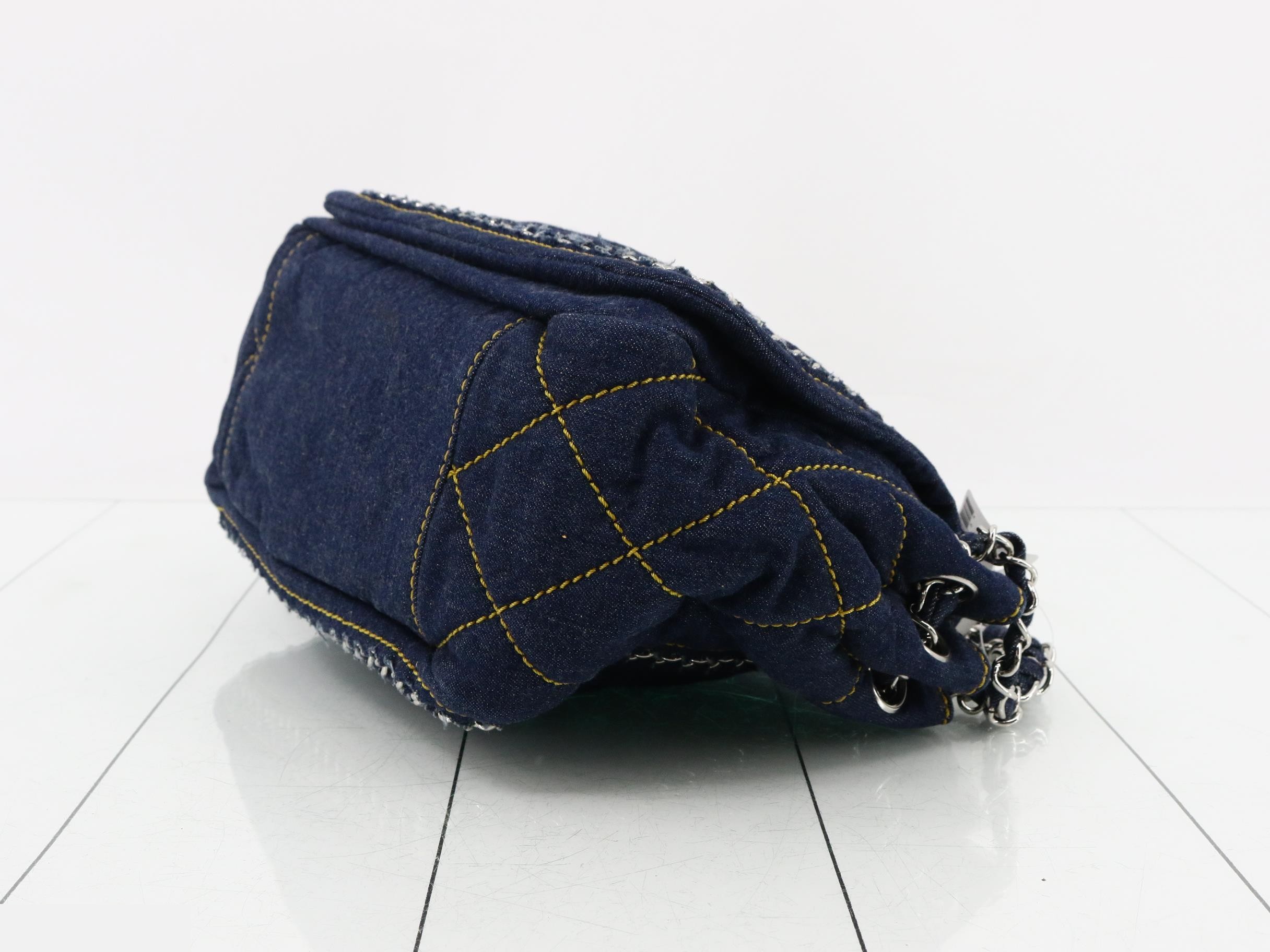 Denim Coco Mark Flap Shoulder Bag — view 6