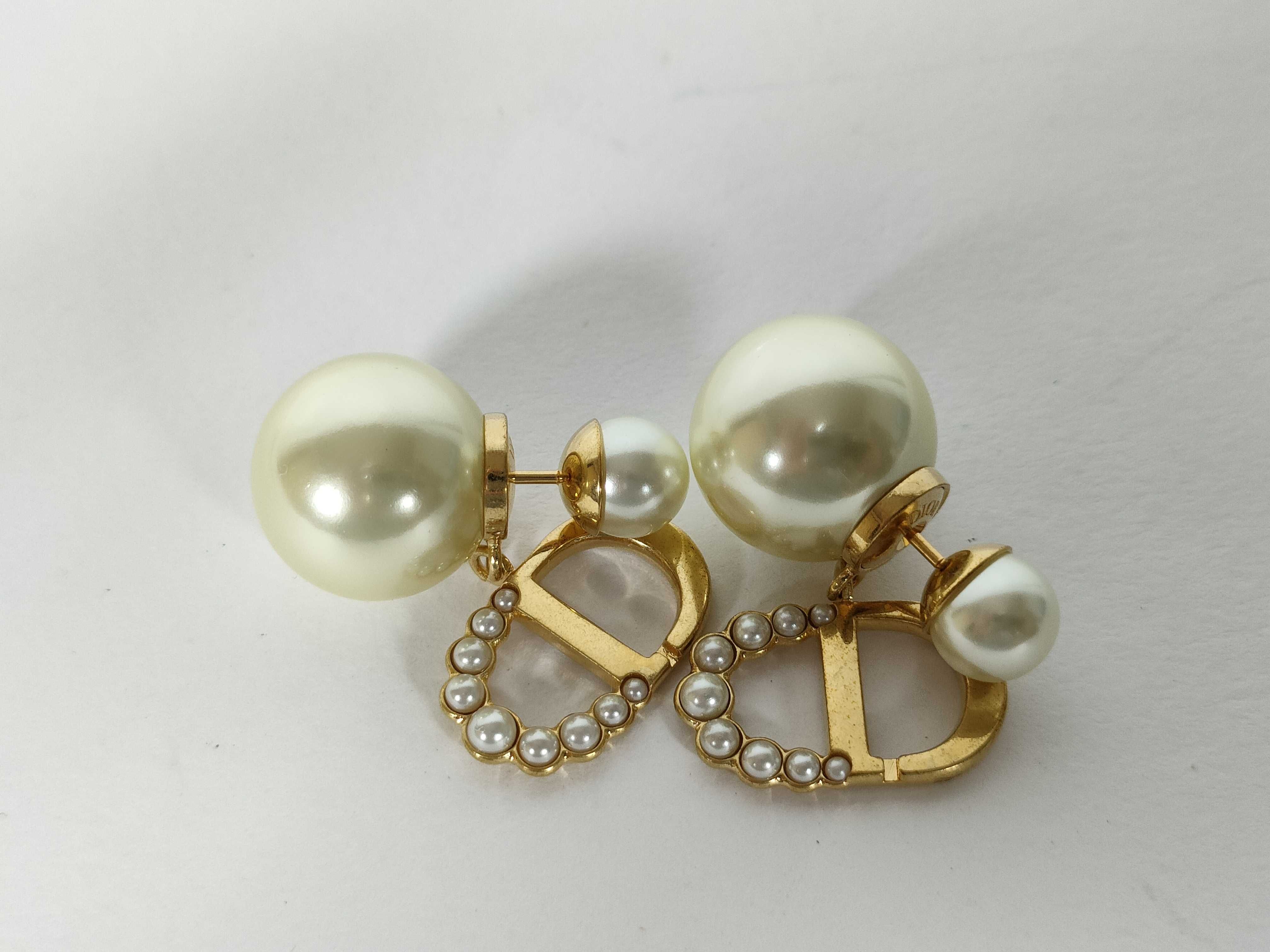 Tribal Pearl CD Logo Earrings