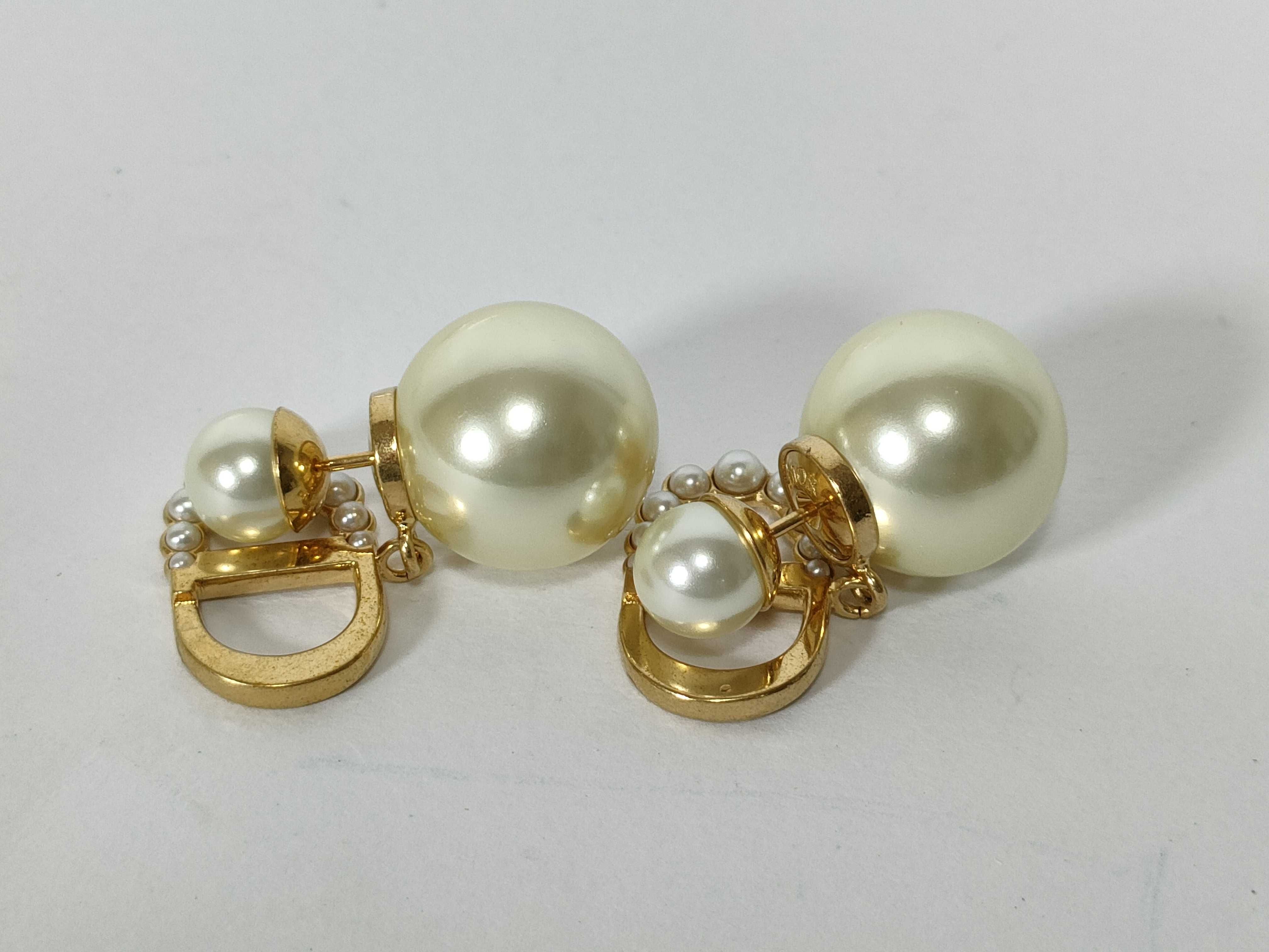 Tribal Pearl CD Logo Earrings — view 7